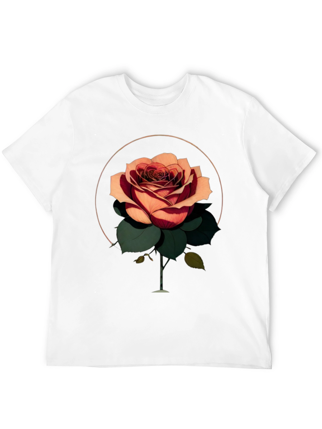 Rose Graphic T-Shirt - Stylish Black Tee