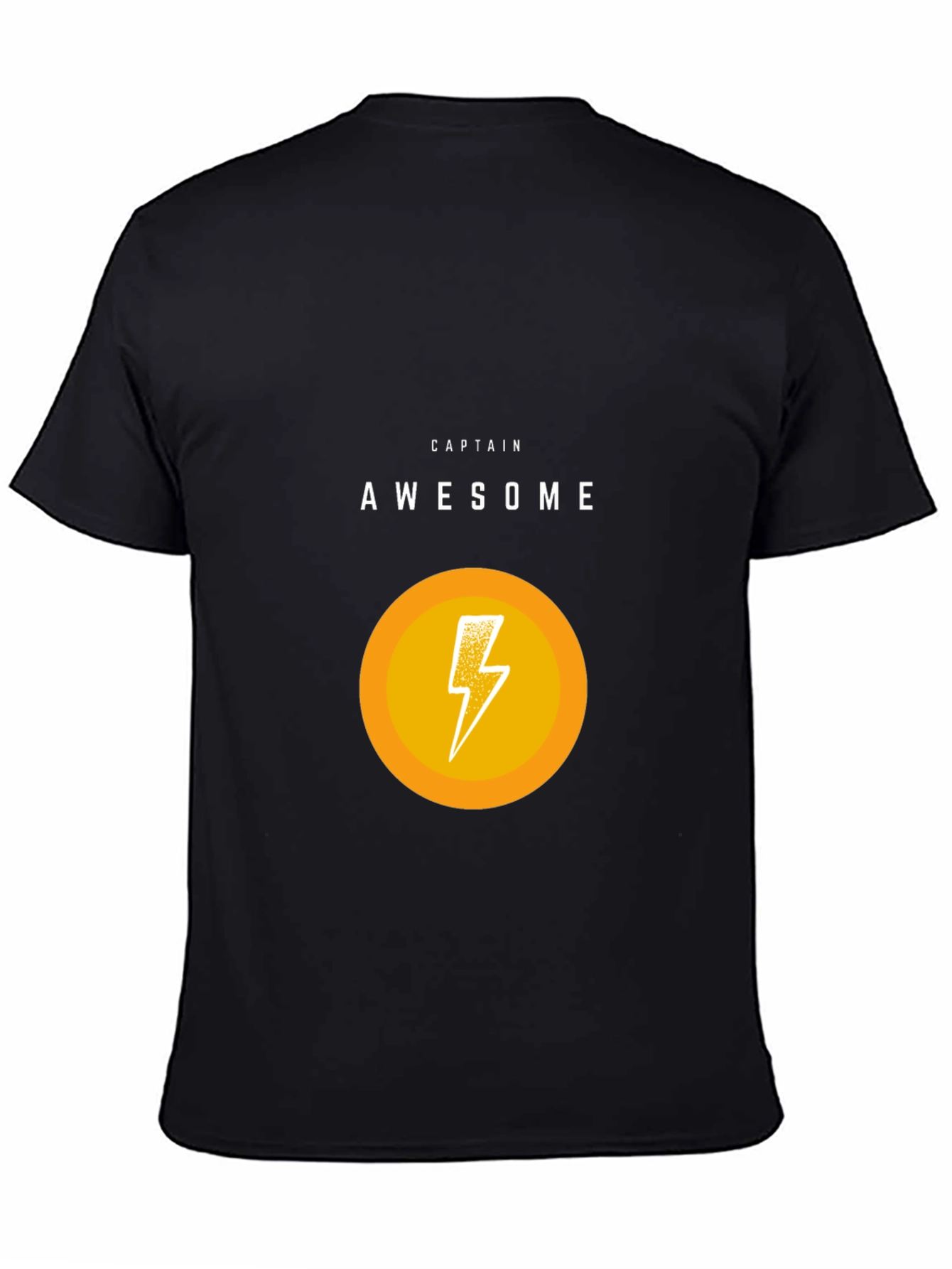 Captain Awesome Graphic T-Shirt - Black Cotton Blend