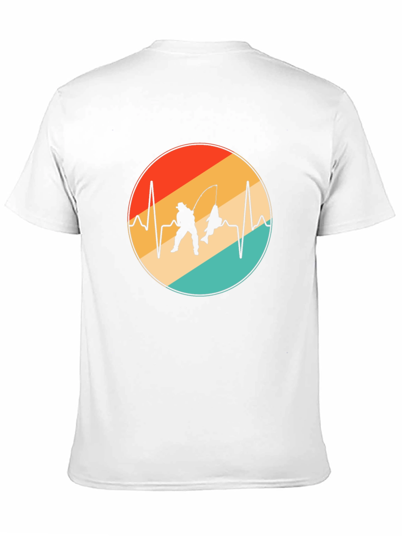 Fisherman Heartbeat T-Shirt - Fishing Lover Gift
