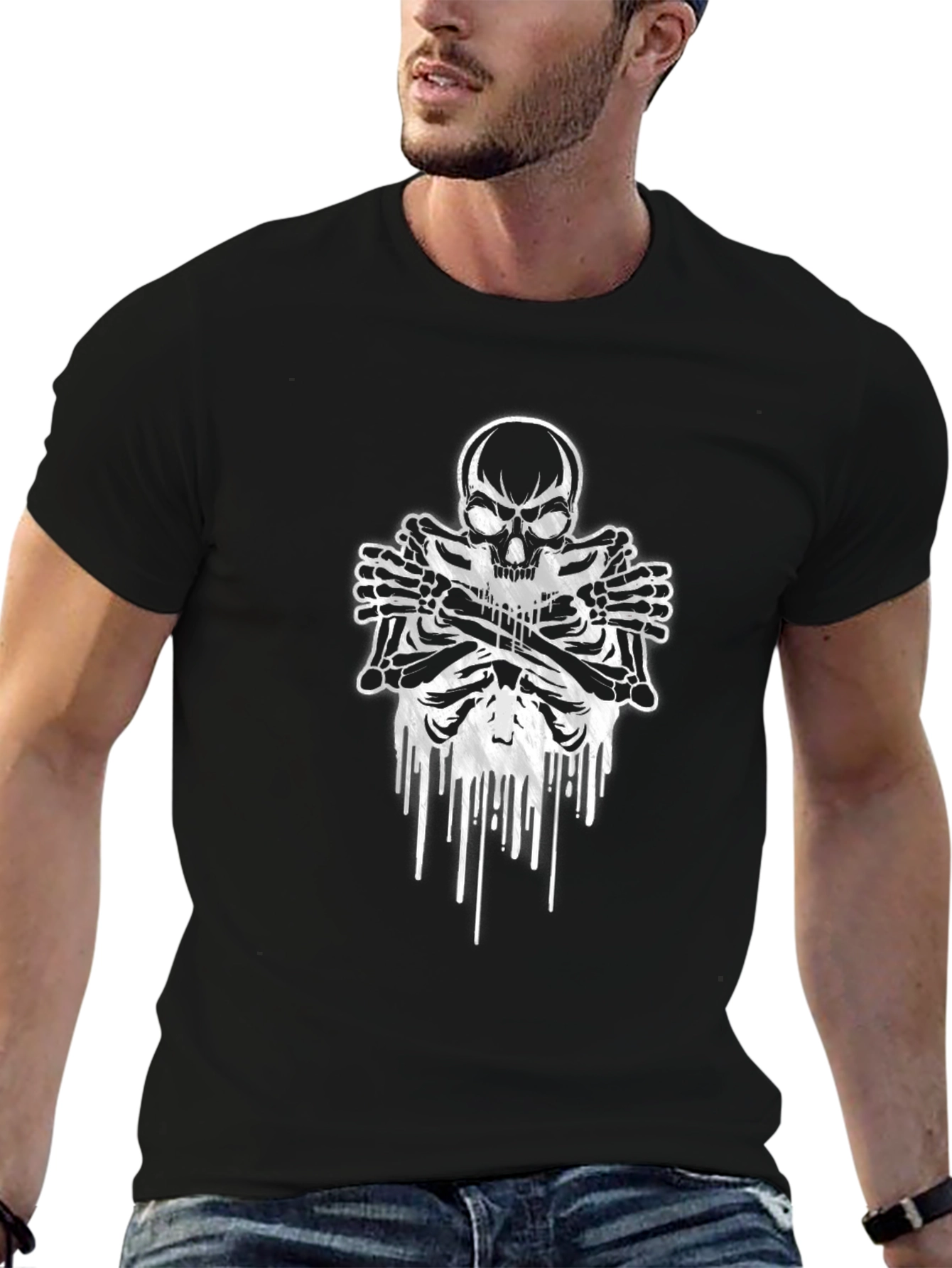 Skull & Bones Graphic Tee - Rocker Style