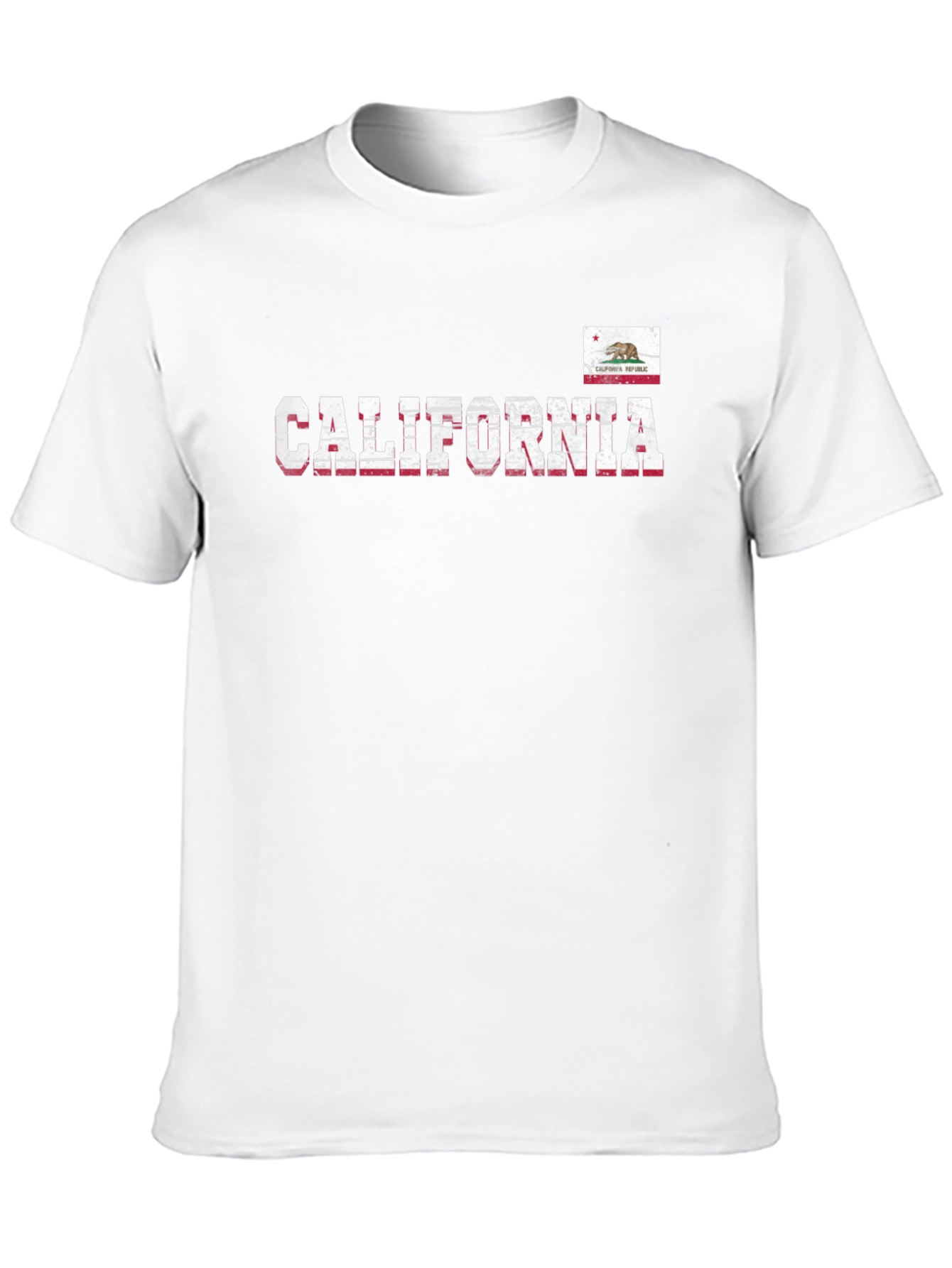 California Republic Distressed Graphic T-Shirt - Black