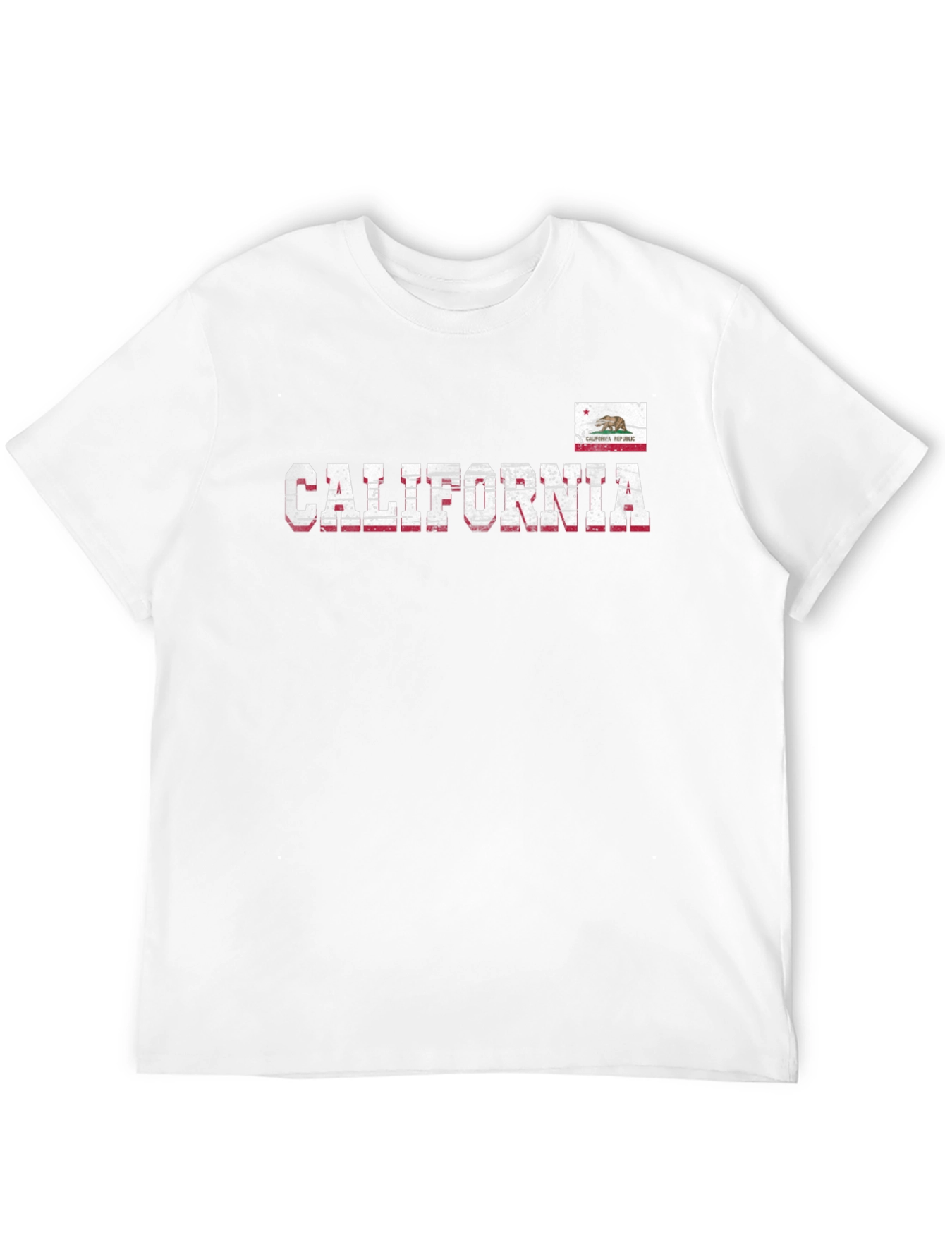 California Republic Distressed Graphic T-Shirt - Black