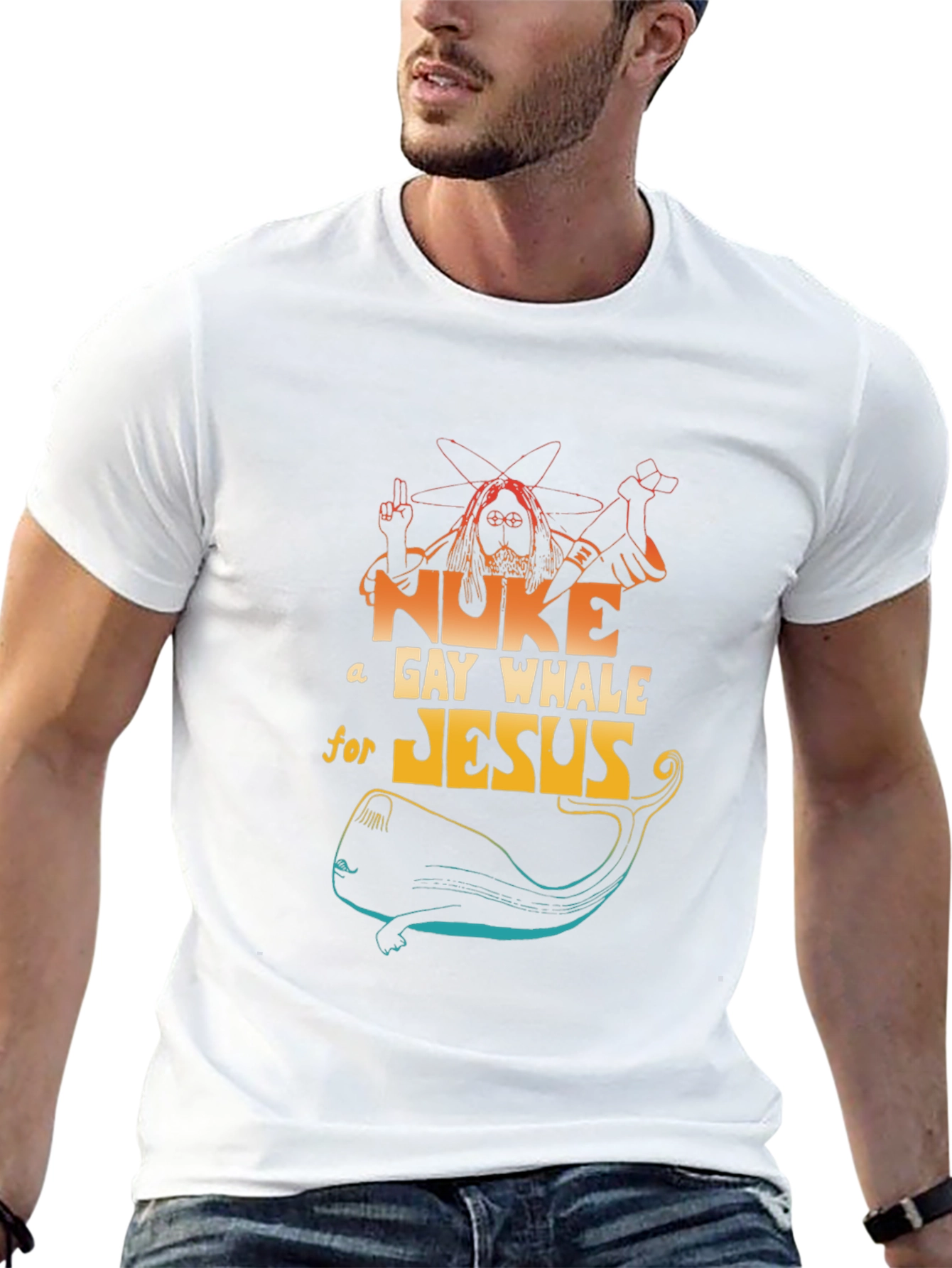 Nuke a Gay Whale for Jesus Graphic T-Shirt