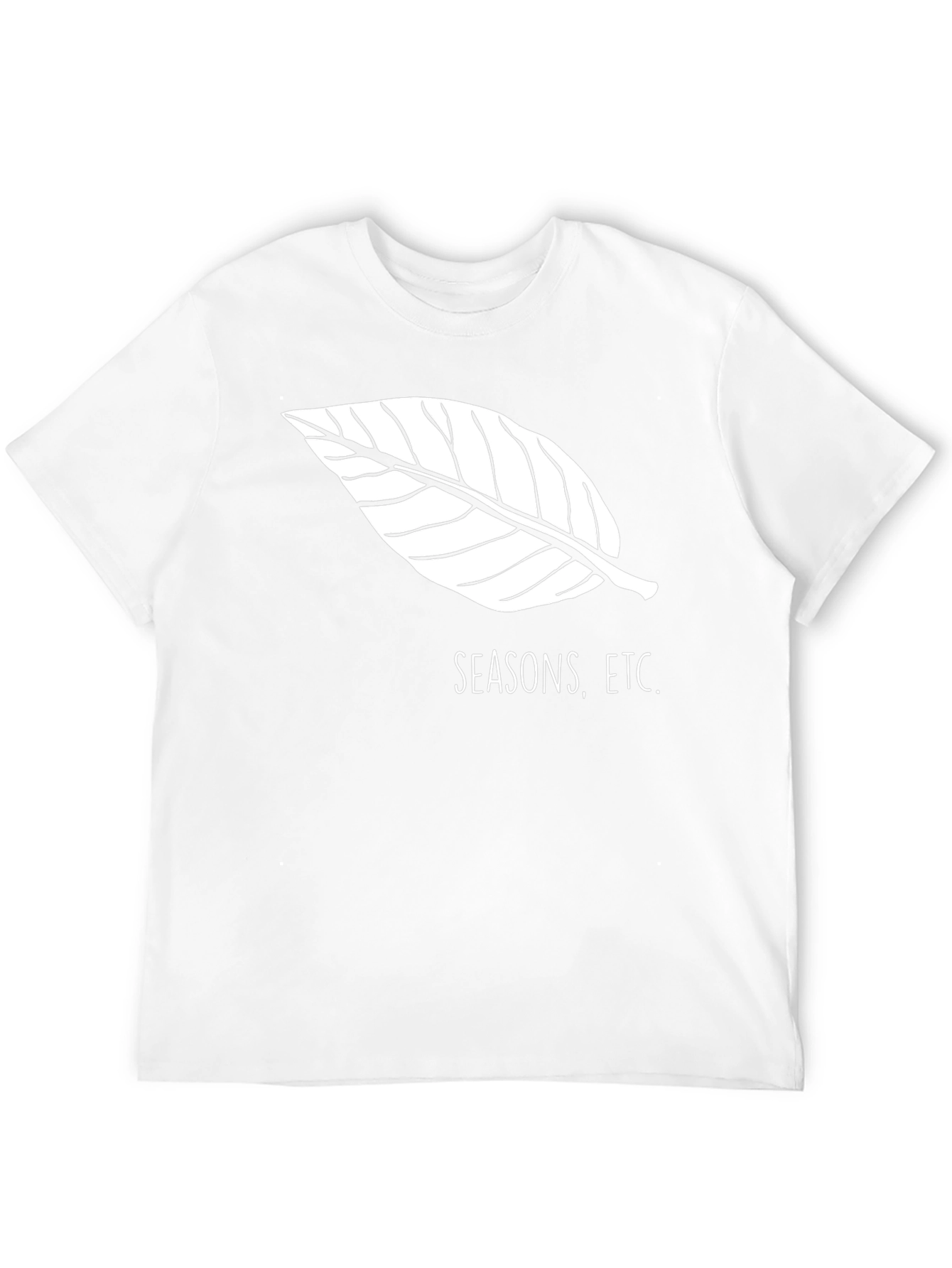 Seasons Etc. Black T-Shirt with Leaf Design