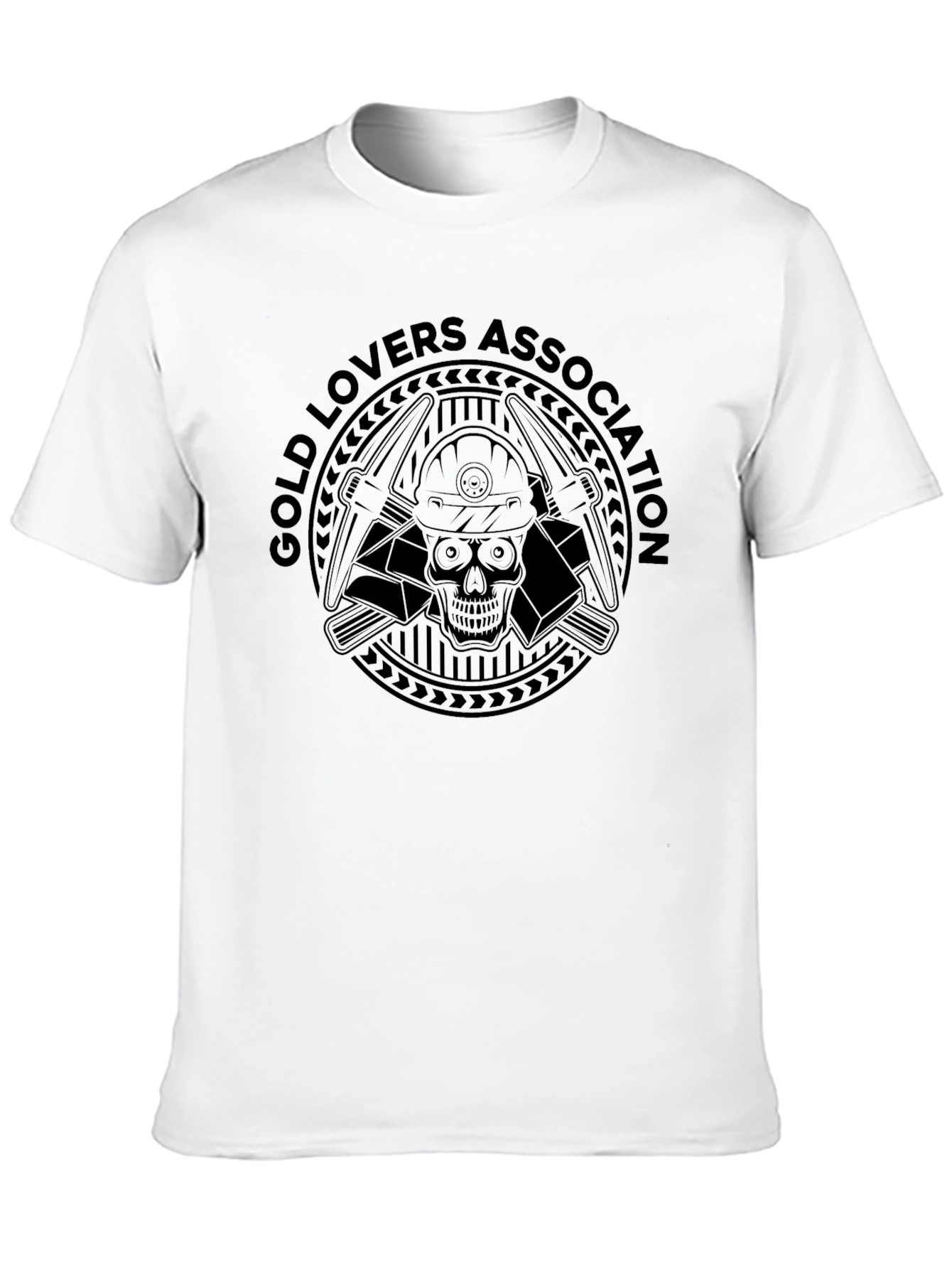 Gold Lovers Association Black Graphic T-Shirt