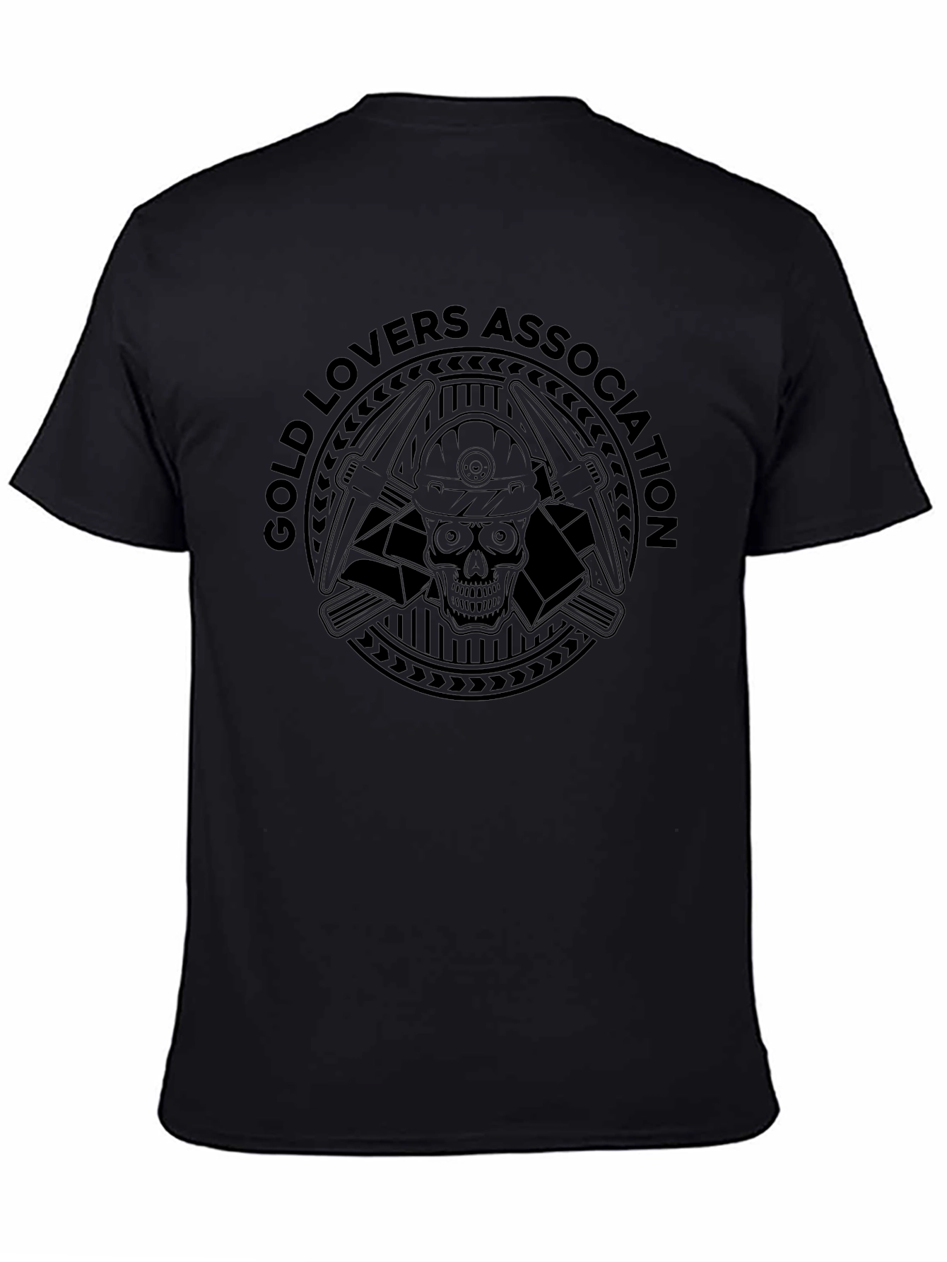 Gold Lovers Association Black Graphic T-Shirt