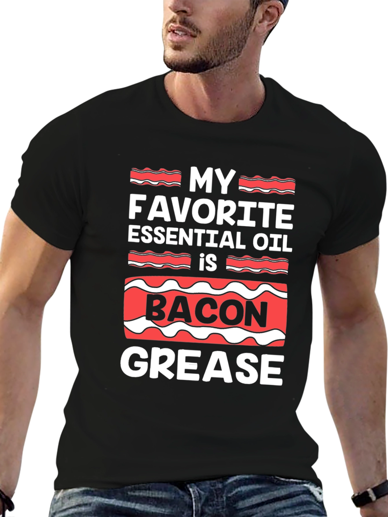 Bacon Grease Essential Oil Graphic T-Shirt