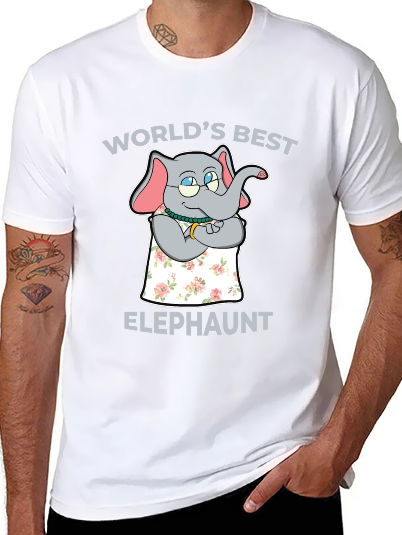 Worlds Best Elephaunt T-Shirt - Aunt Elephant