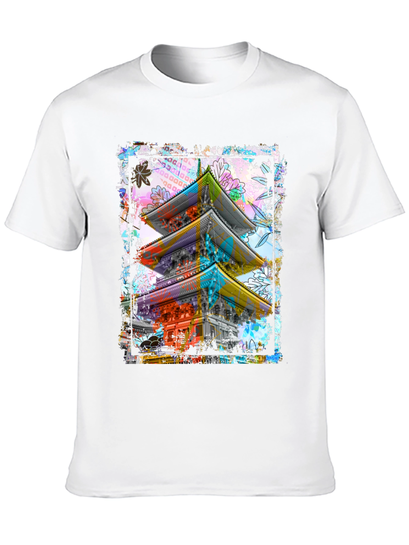 Urban Art Japanese Temple Graphic T-Shirt