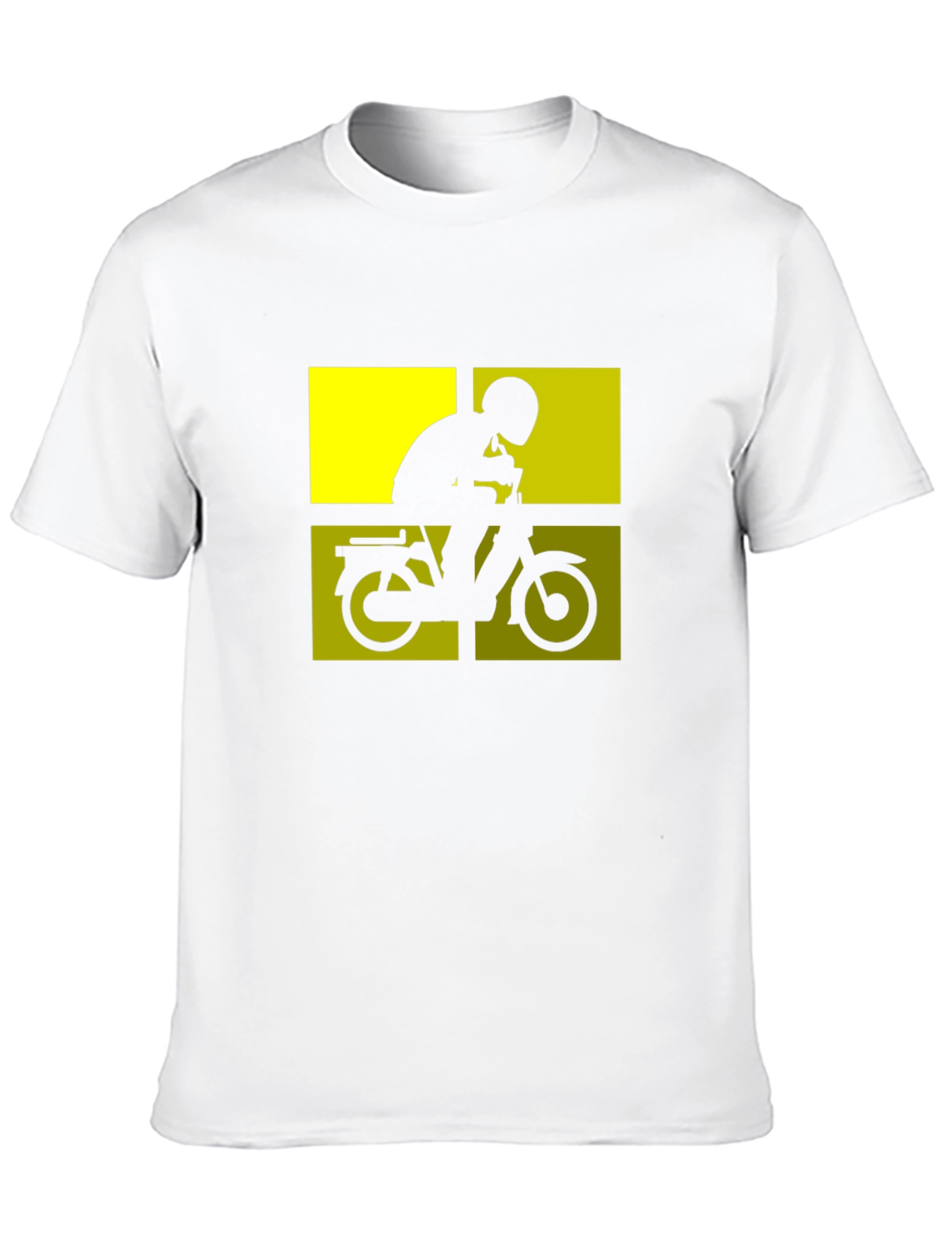 Retro Moped Rider T-Shirt - Black