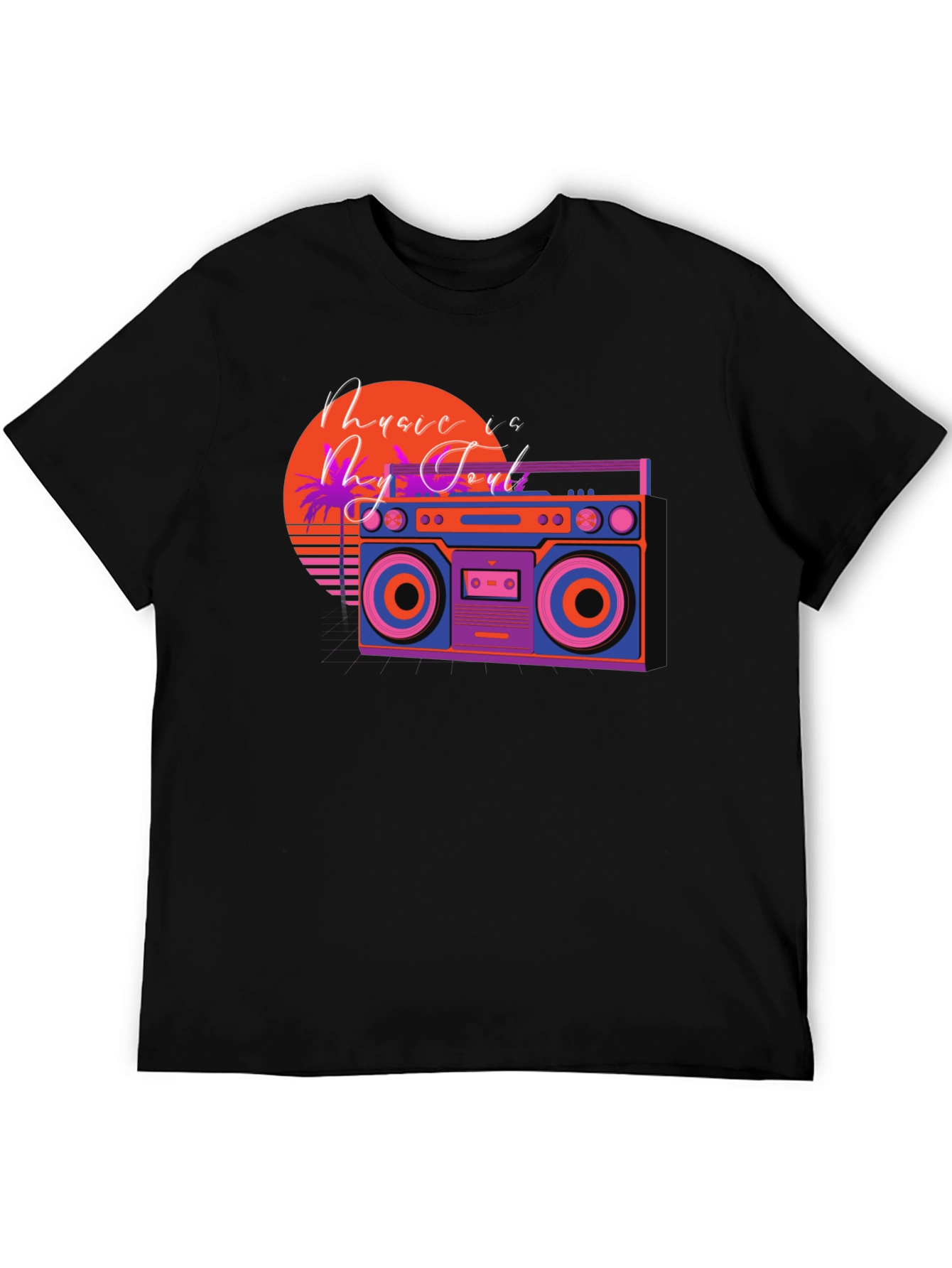 Retro Boombox Music T-Shirt
