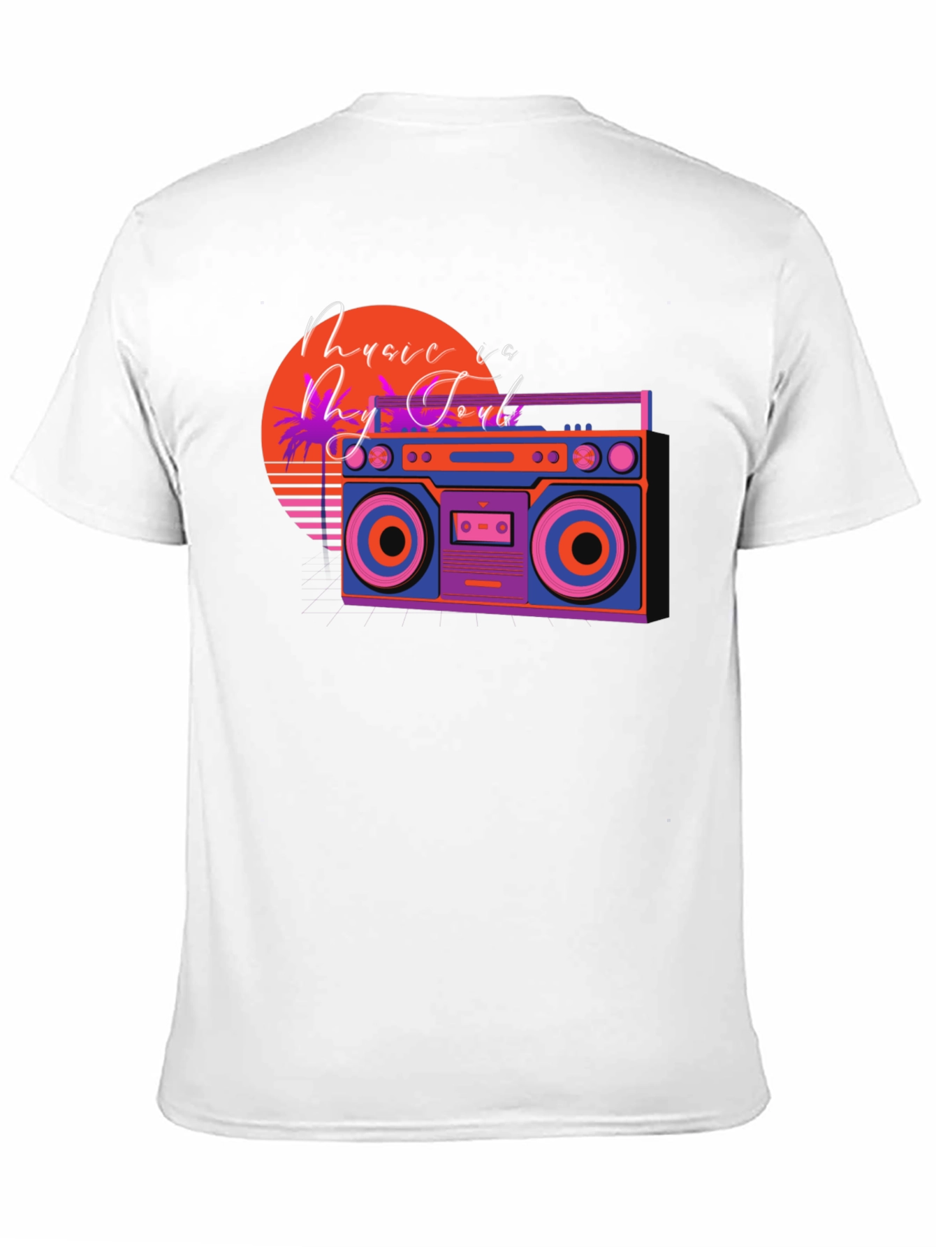Retro Boombox Music T-Shirt