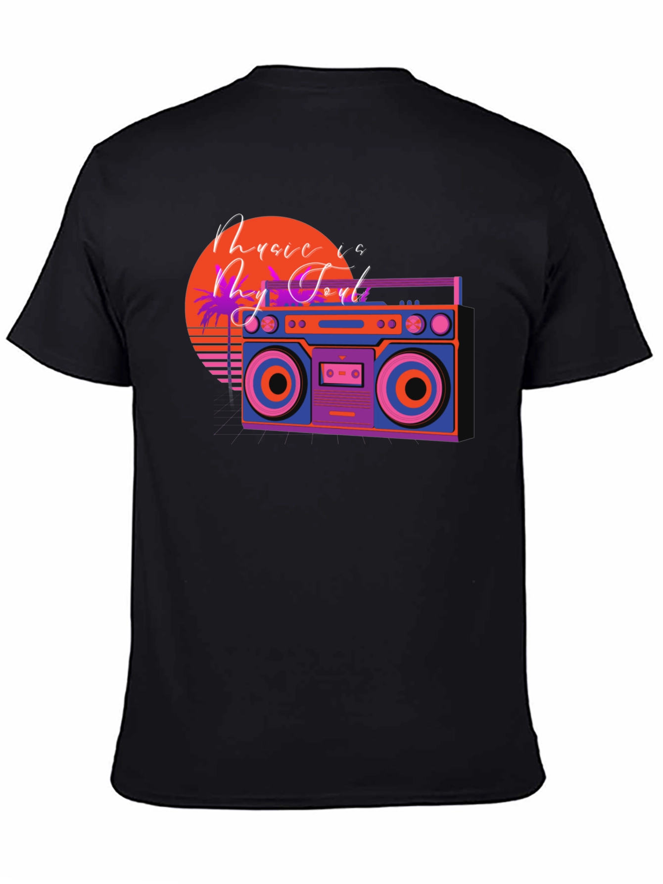 Retro Boombox Music T-Shirt