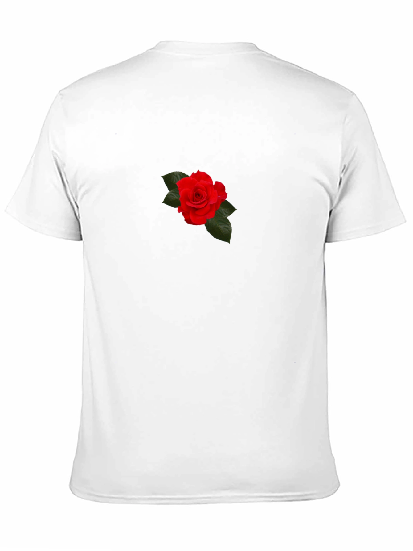 Red Rose Graphic Black T-Shirt