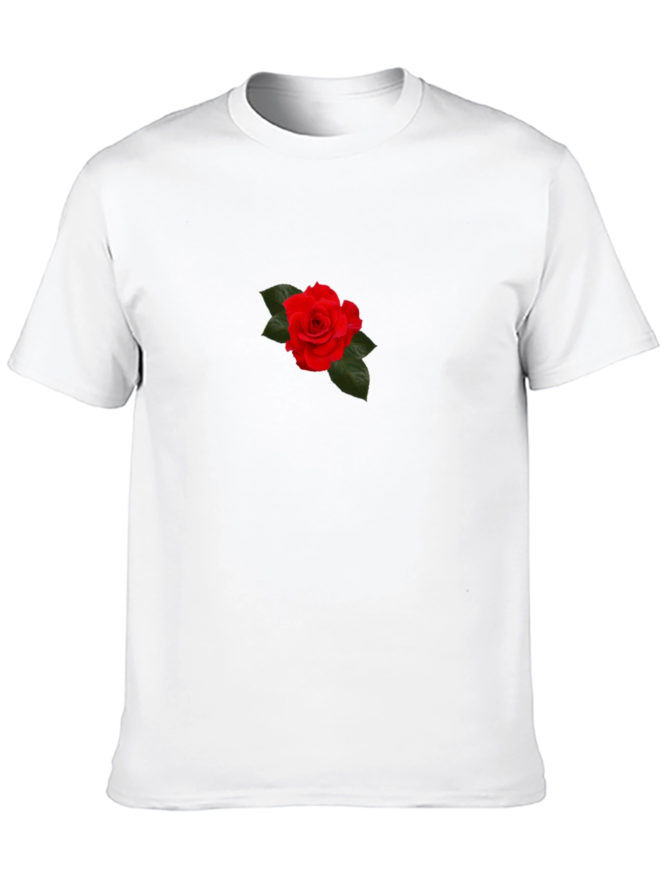 Red Rose Graphic Black T-Shirt