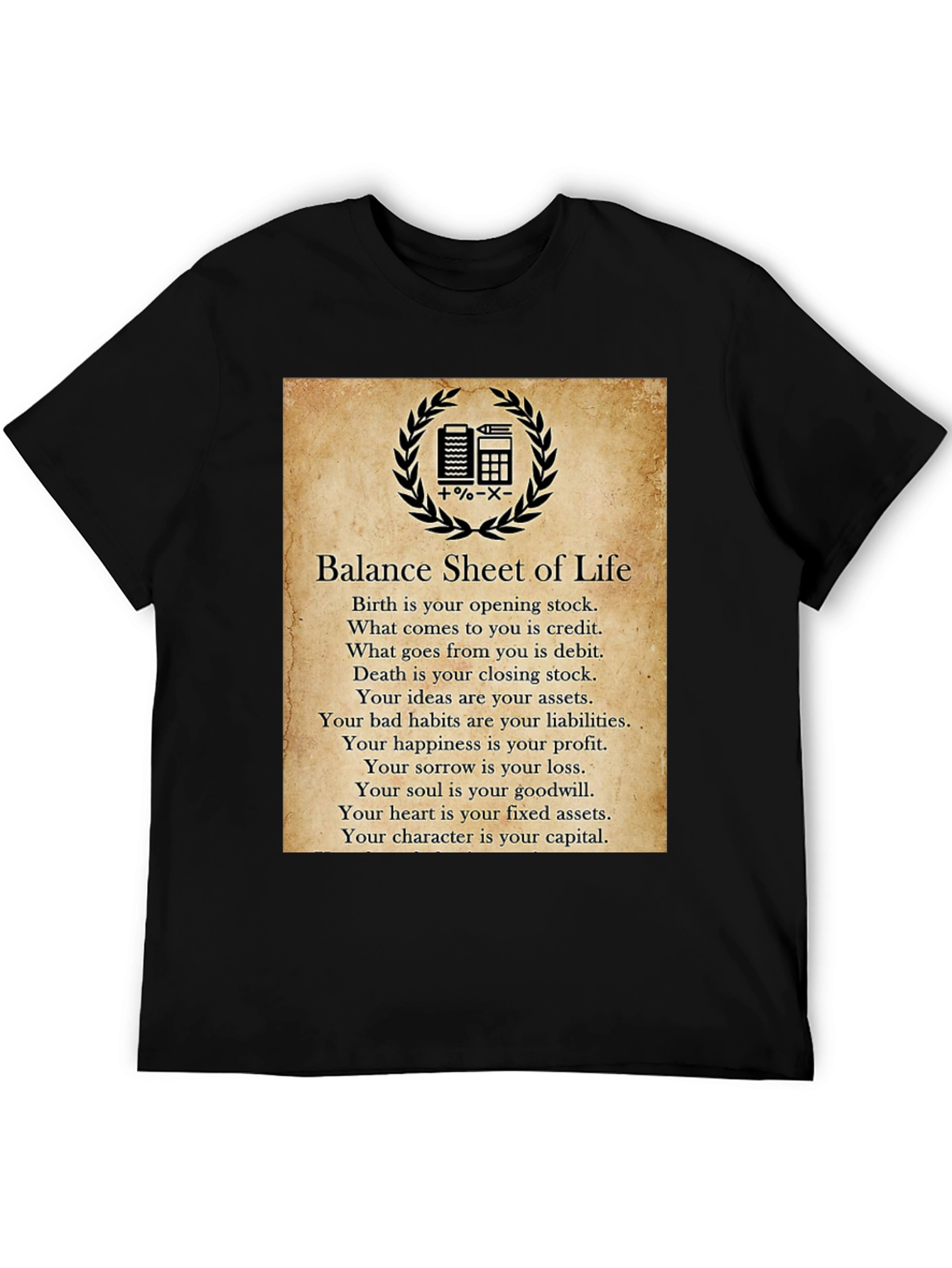 Balance Sheet of Life T-Shirt