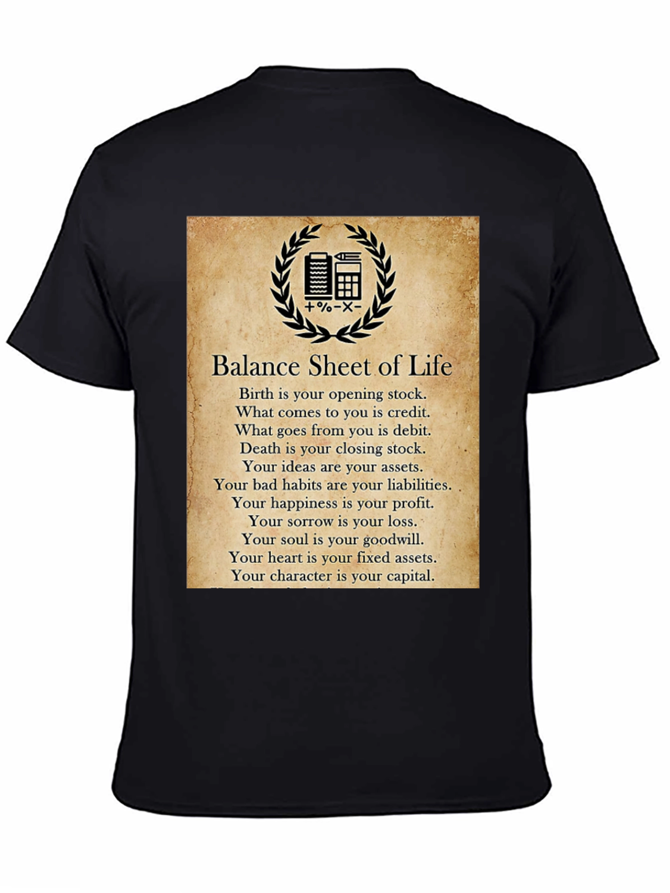 Balance Sheet of Life T-Shirt