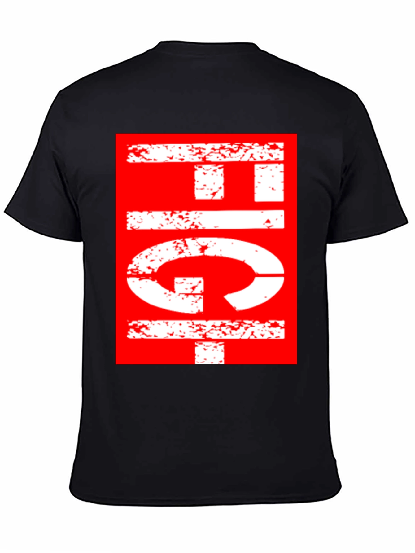 Retro Graphic Print T-Shirt - Black