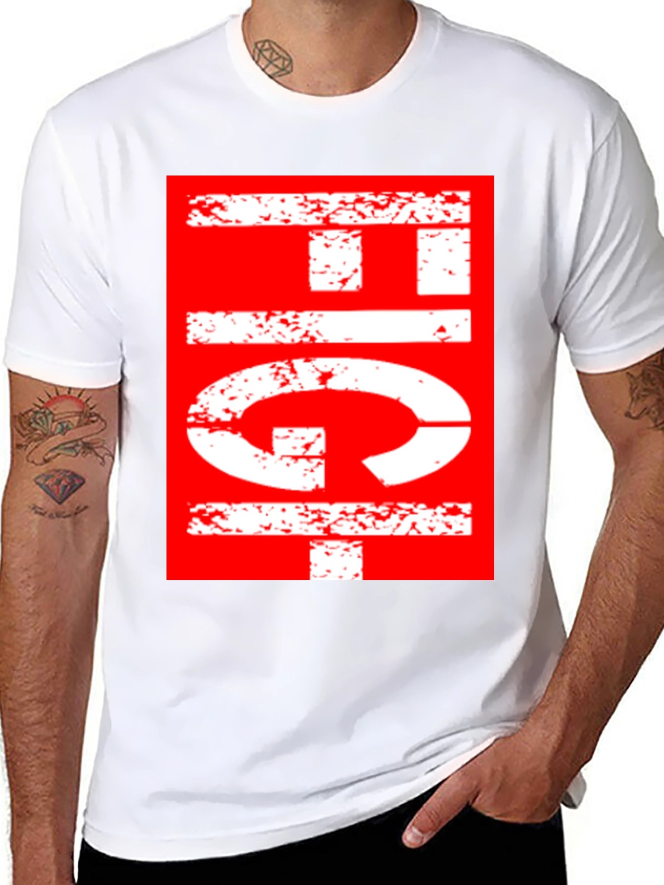 Retro Graphic Print T-Shirt - Black