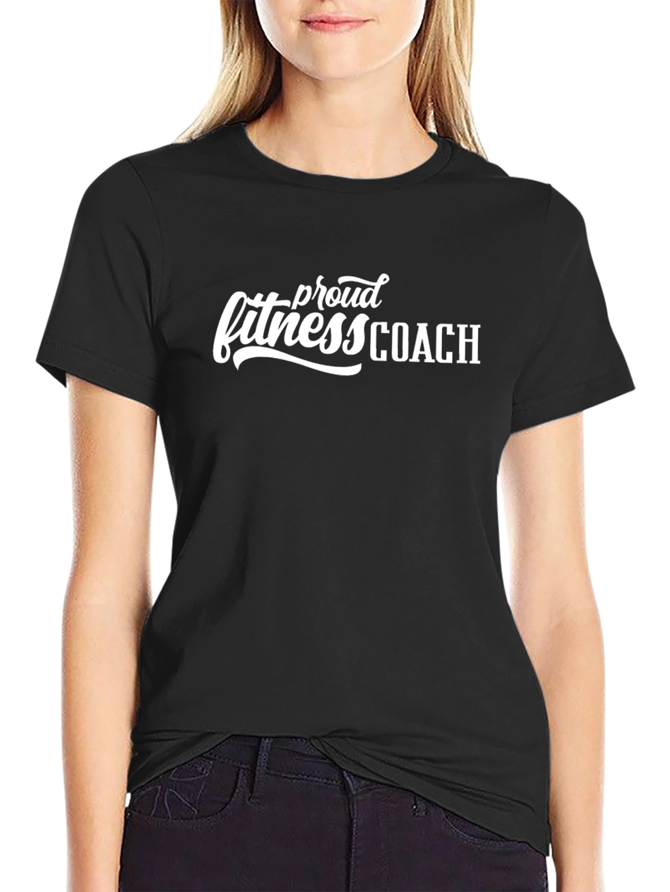 Proud Fitness Coach Black T-Shirt