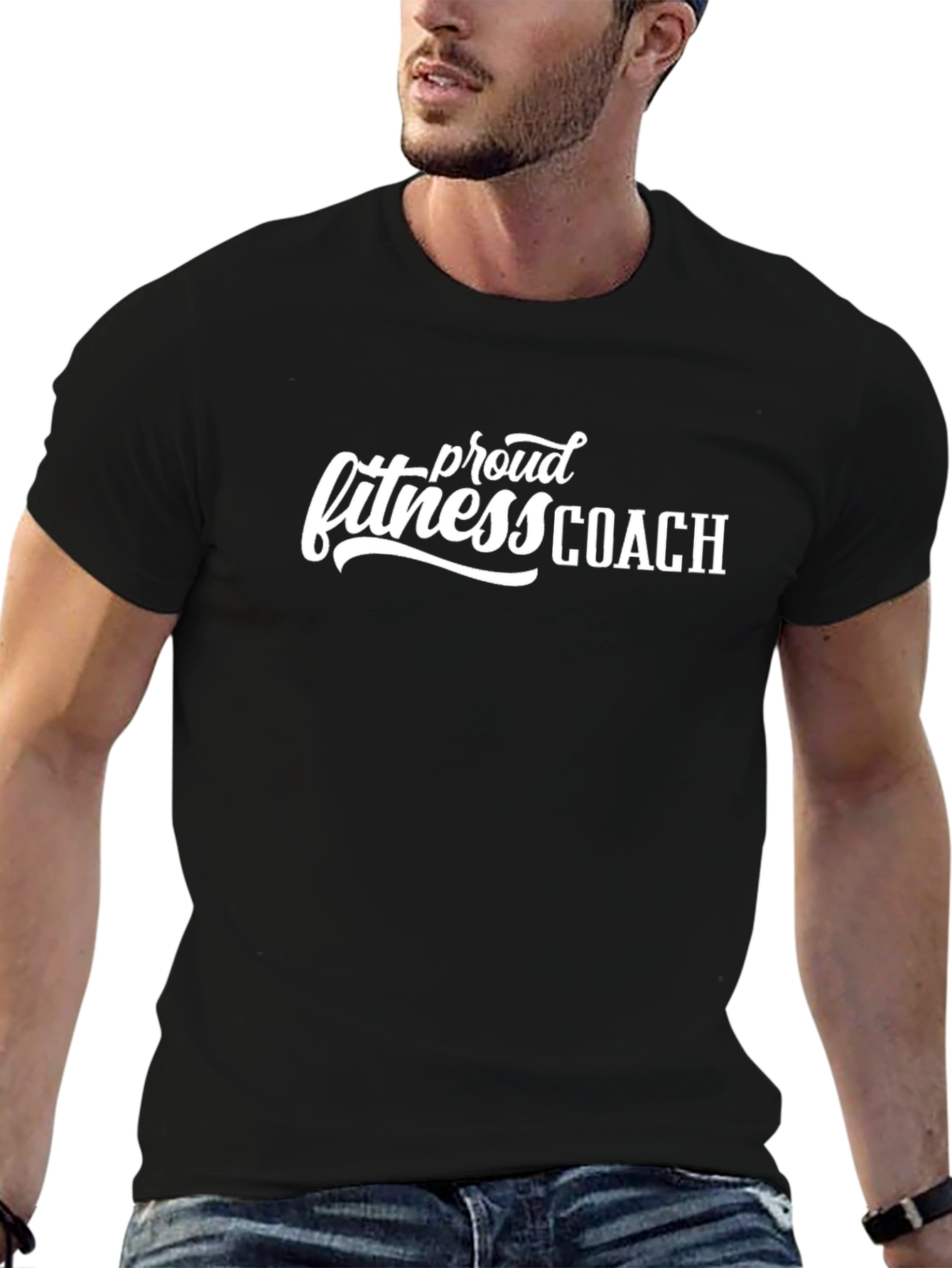 Proud Fitness Coach Black T-Shirt