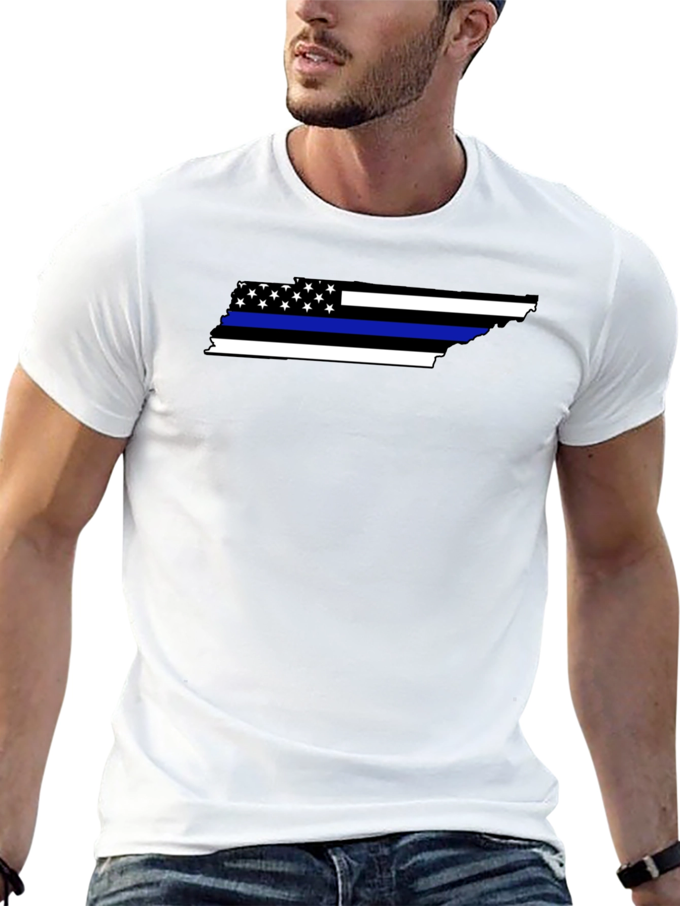 Tennessee Thin Blue Line State Flag T-Shirt