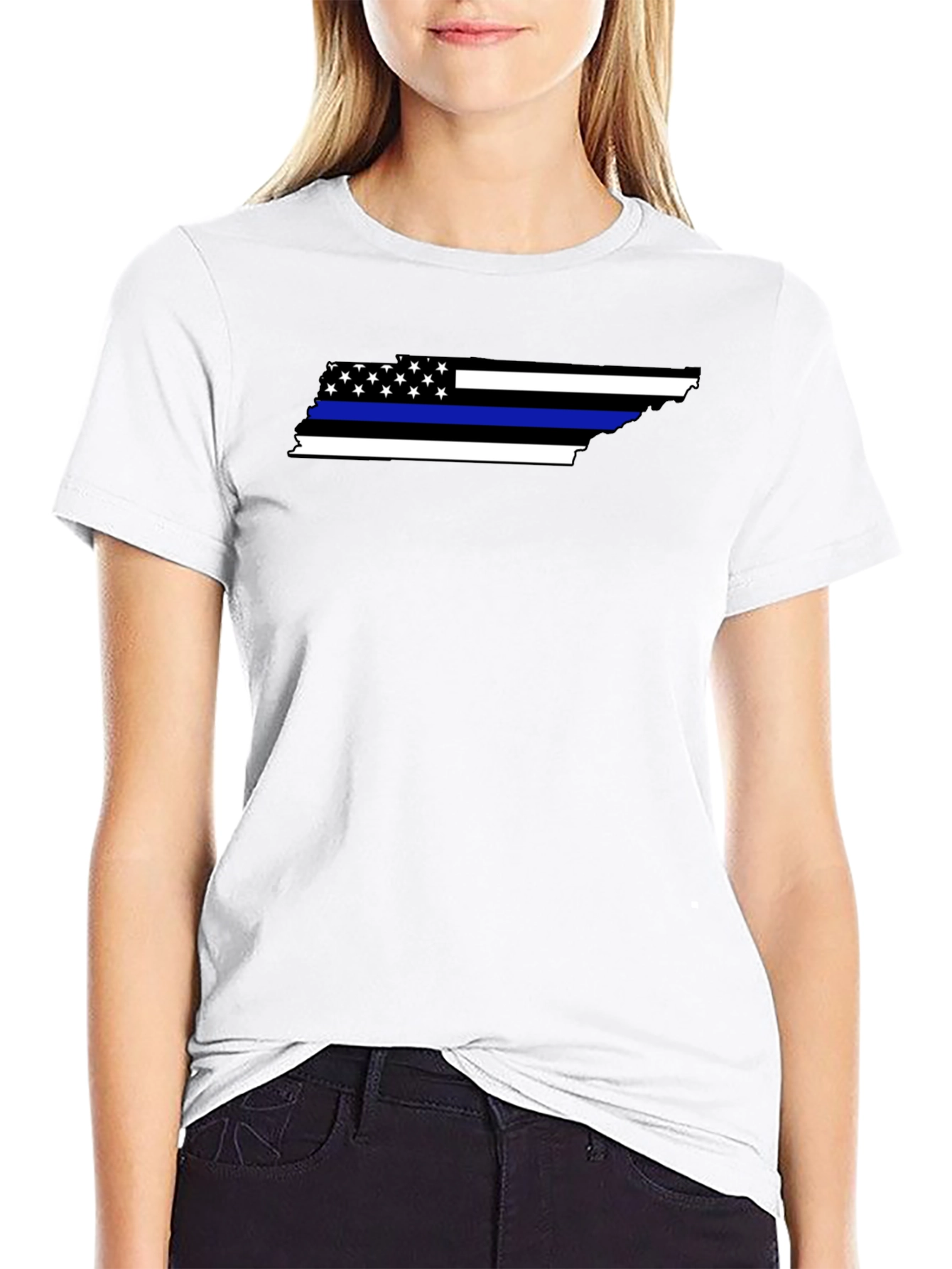 Tennessee Thin Blue Line State Flag T-Shirt