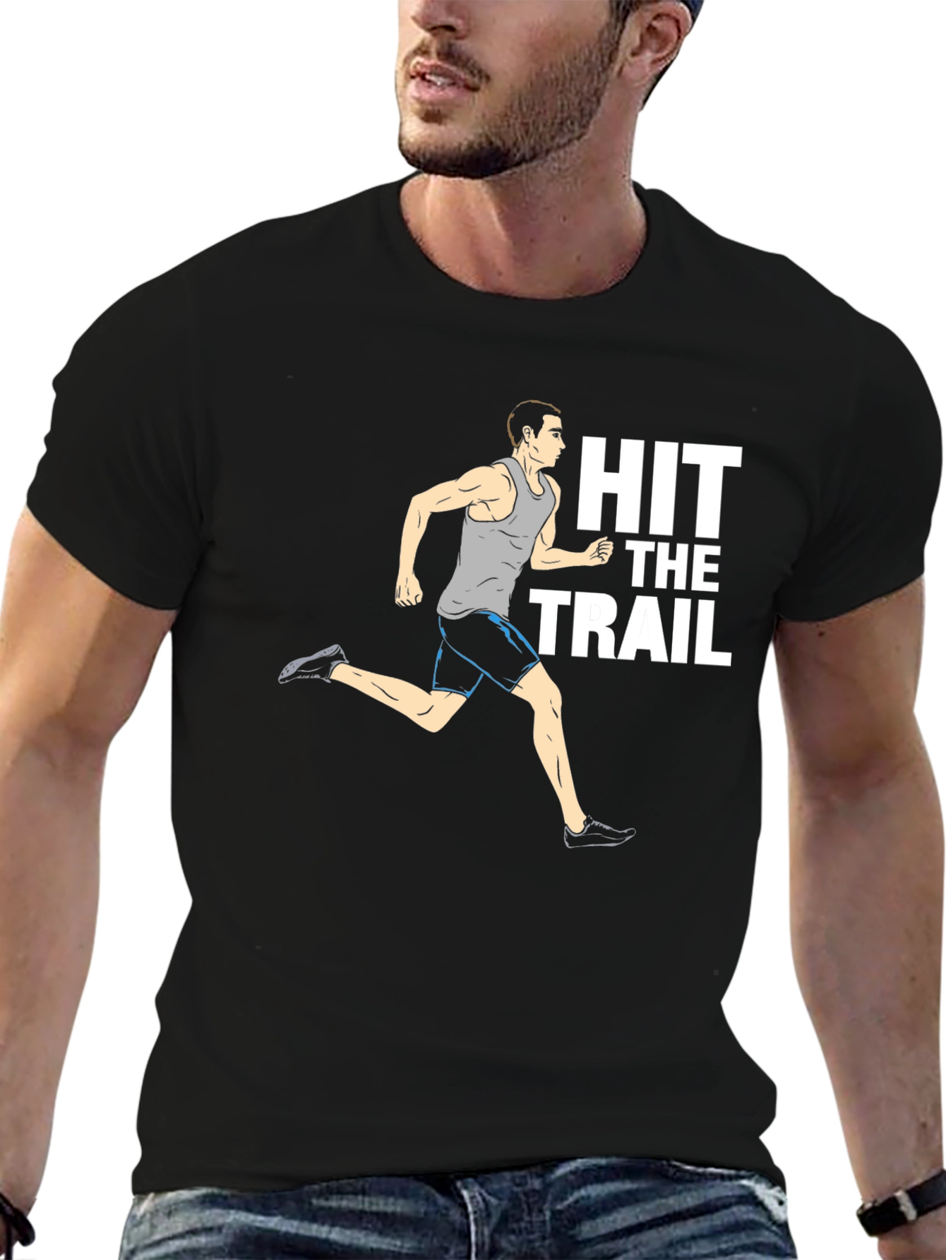 Hit the Trail Graphic Tee - Mens Black T-Shirt