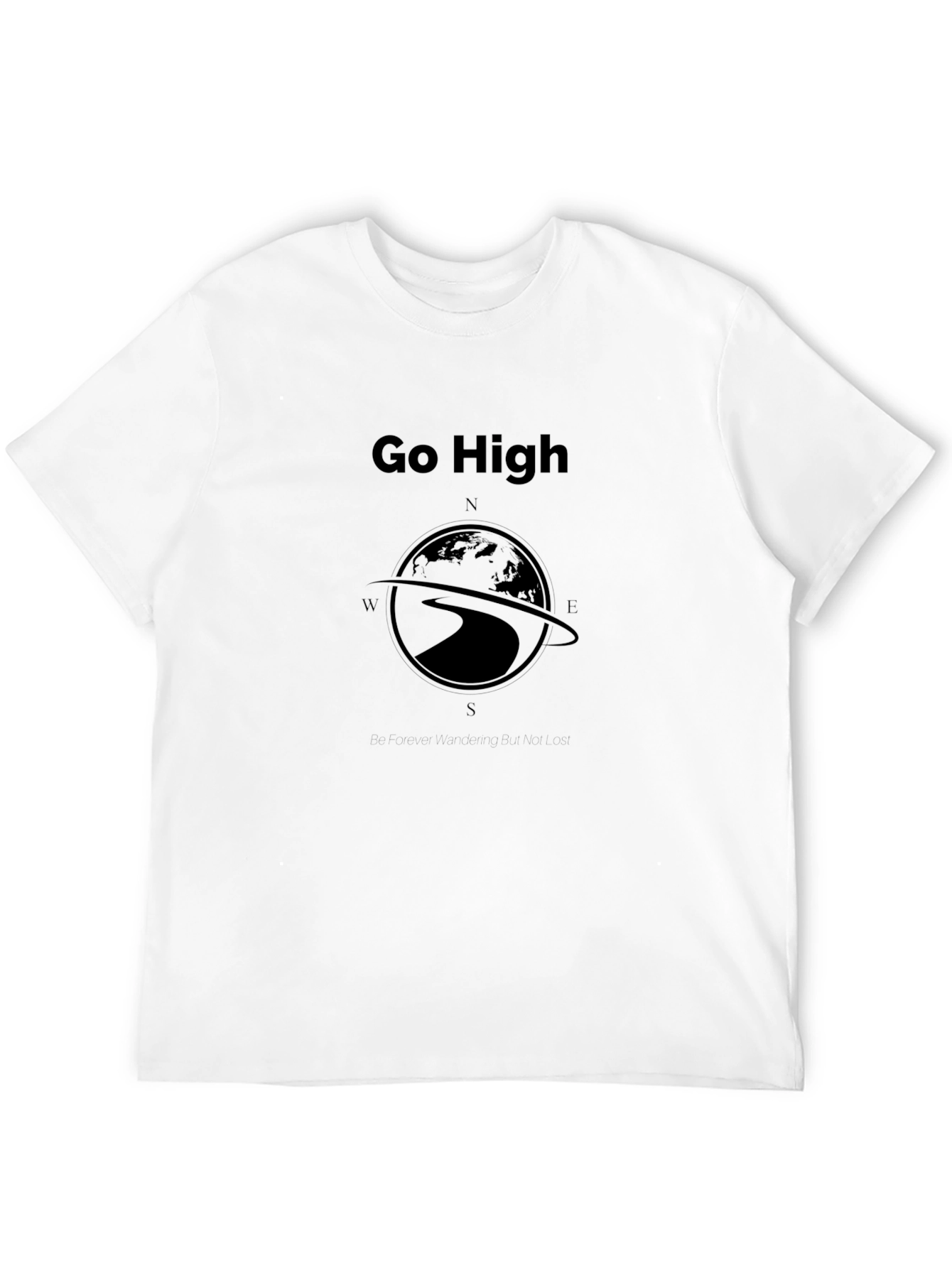 Go High Globe Compass Black T-Shirt