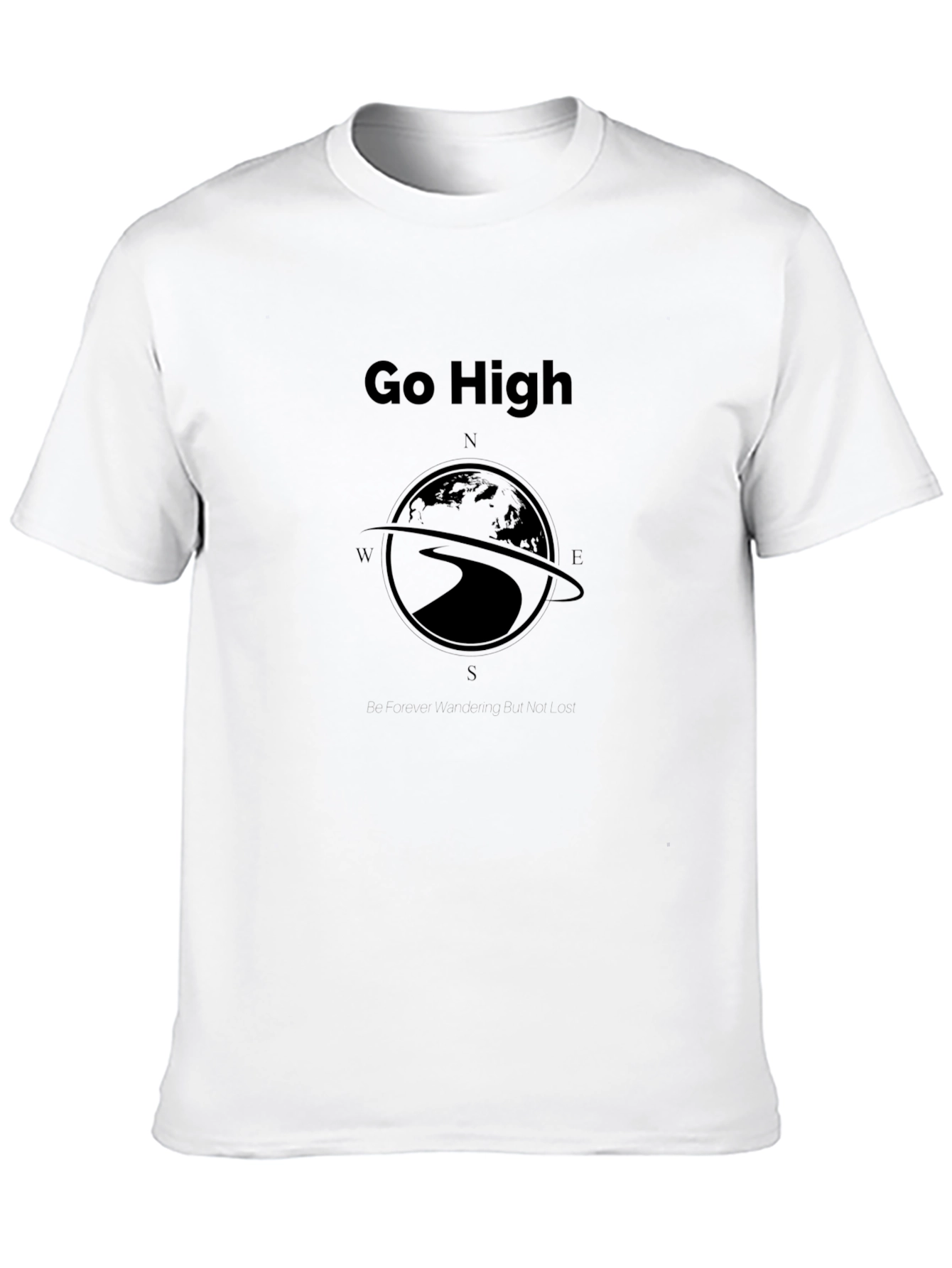 Go High Globe Compass Black T-Shirt