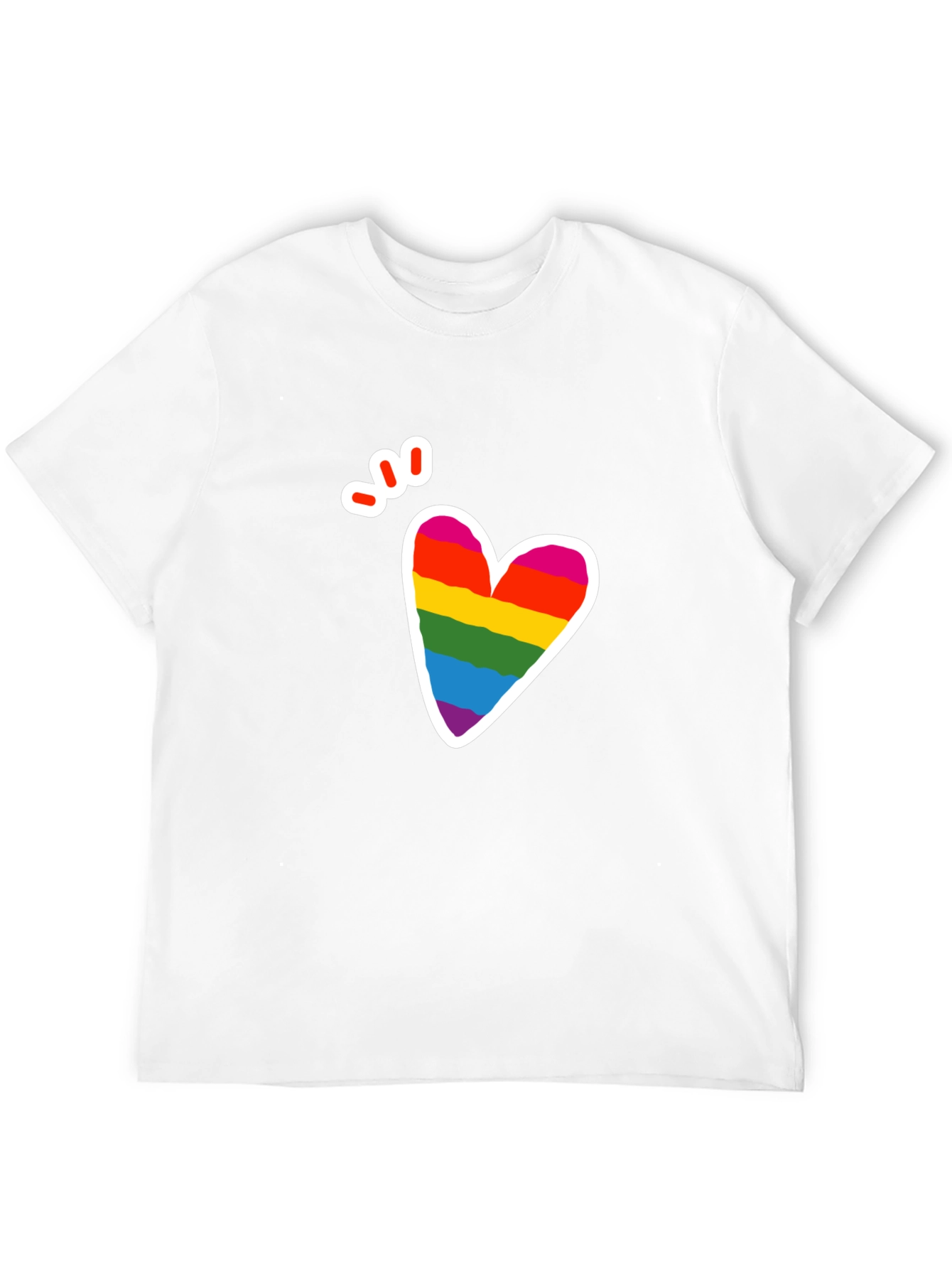 Pride Heart Graphic Tee - Mens Black T-Shirt