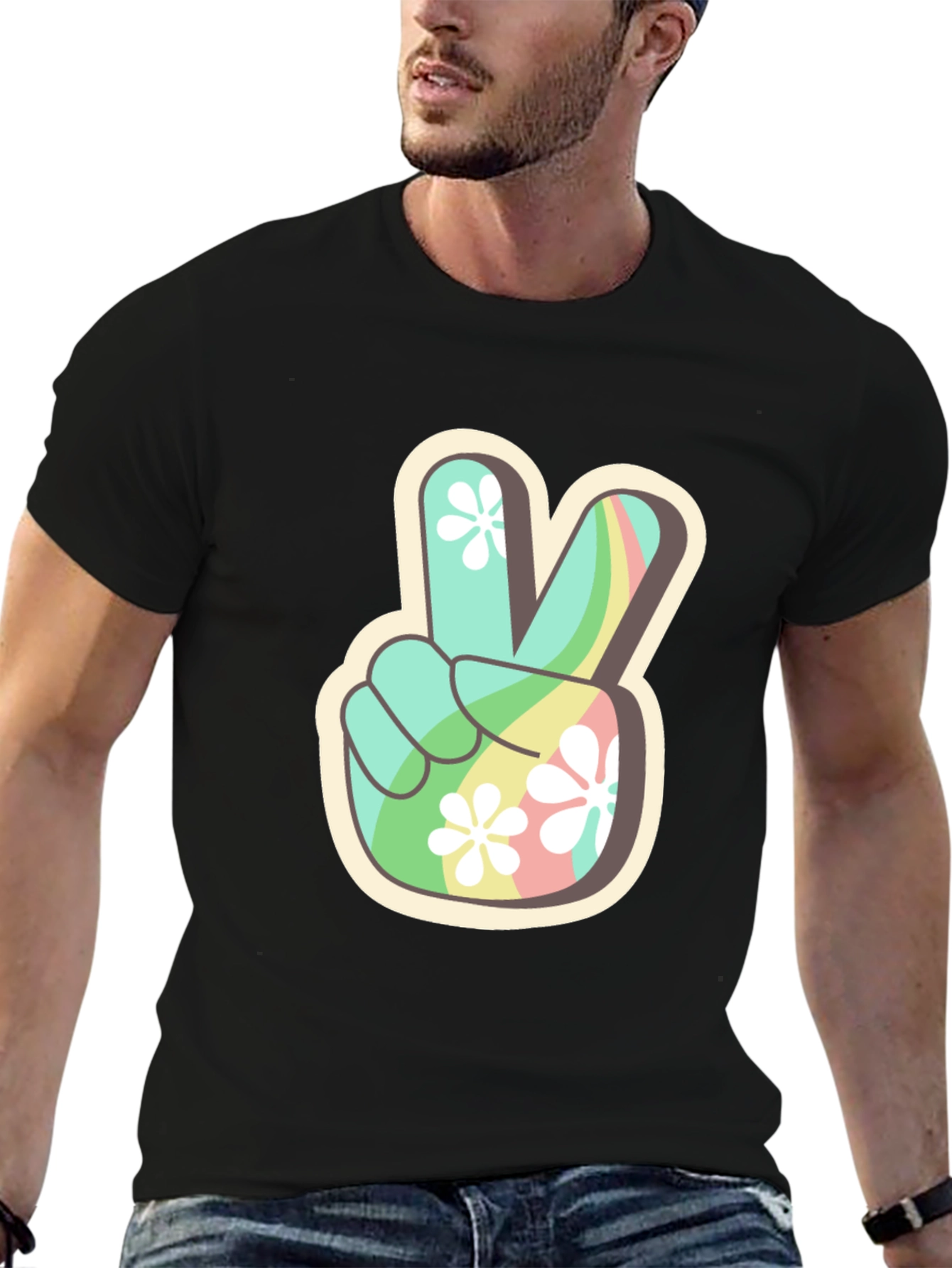 Peace Sign Graphic Tee - Retro Vibe Shirt