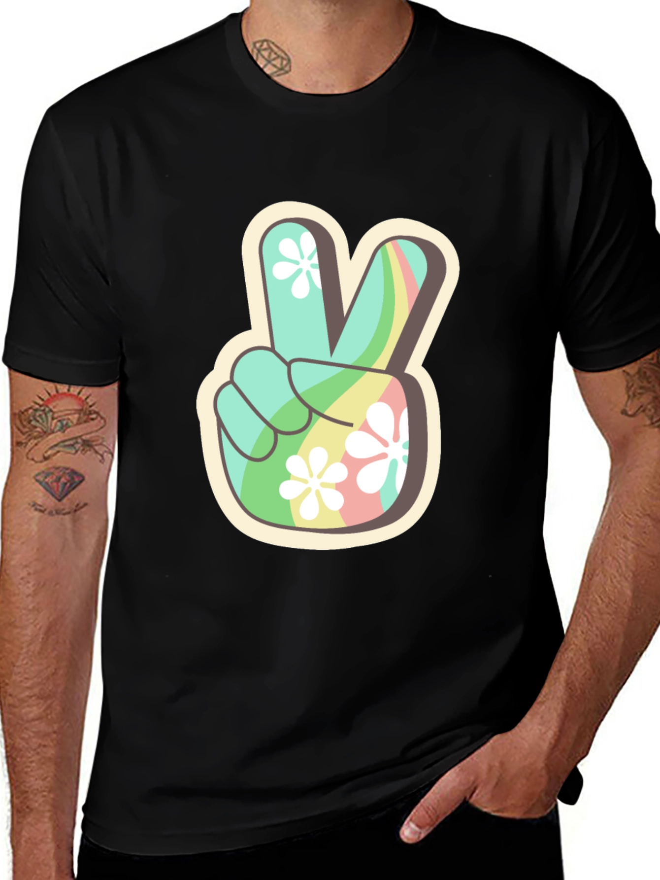 Peace Sign Graphic Tee - Retro Vibe Shirt