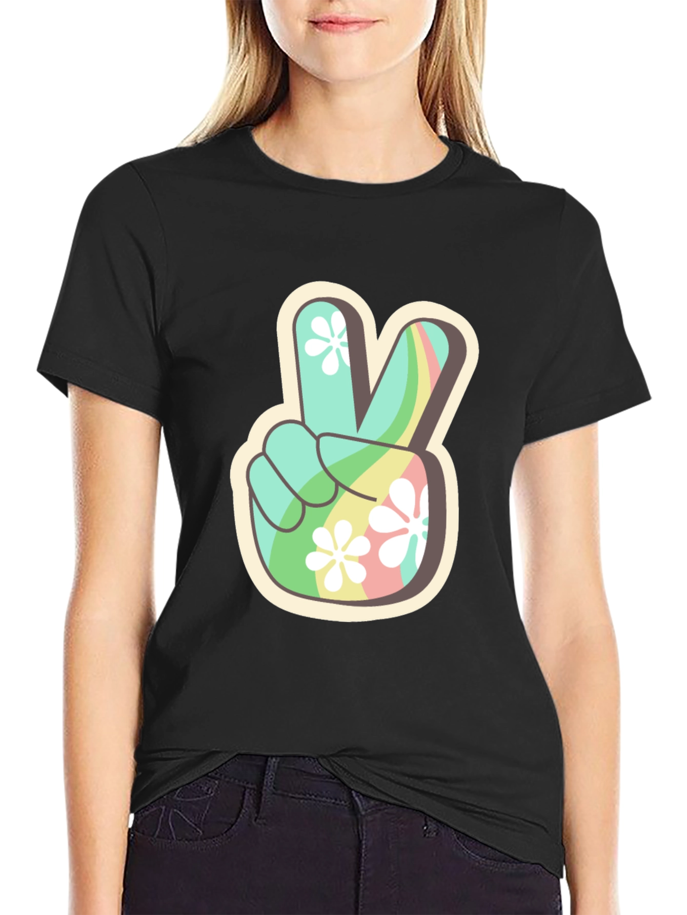 Peace Sign Graphic Tee - Retro Vibe Shirt