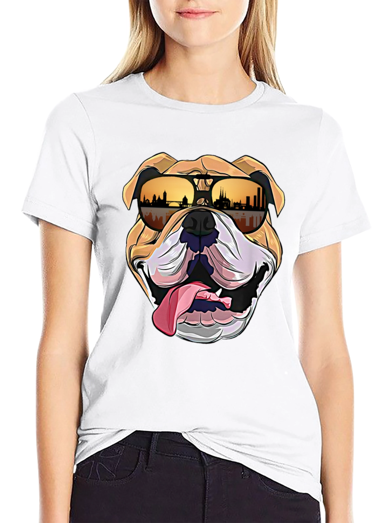 Cool Bulldog Graphic Tee
