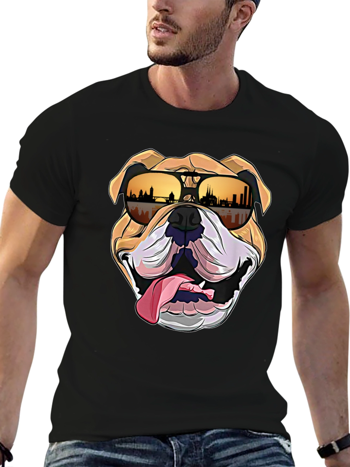 Cool Bulldog Graphic Tee