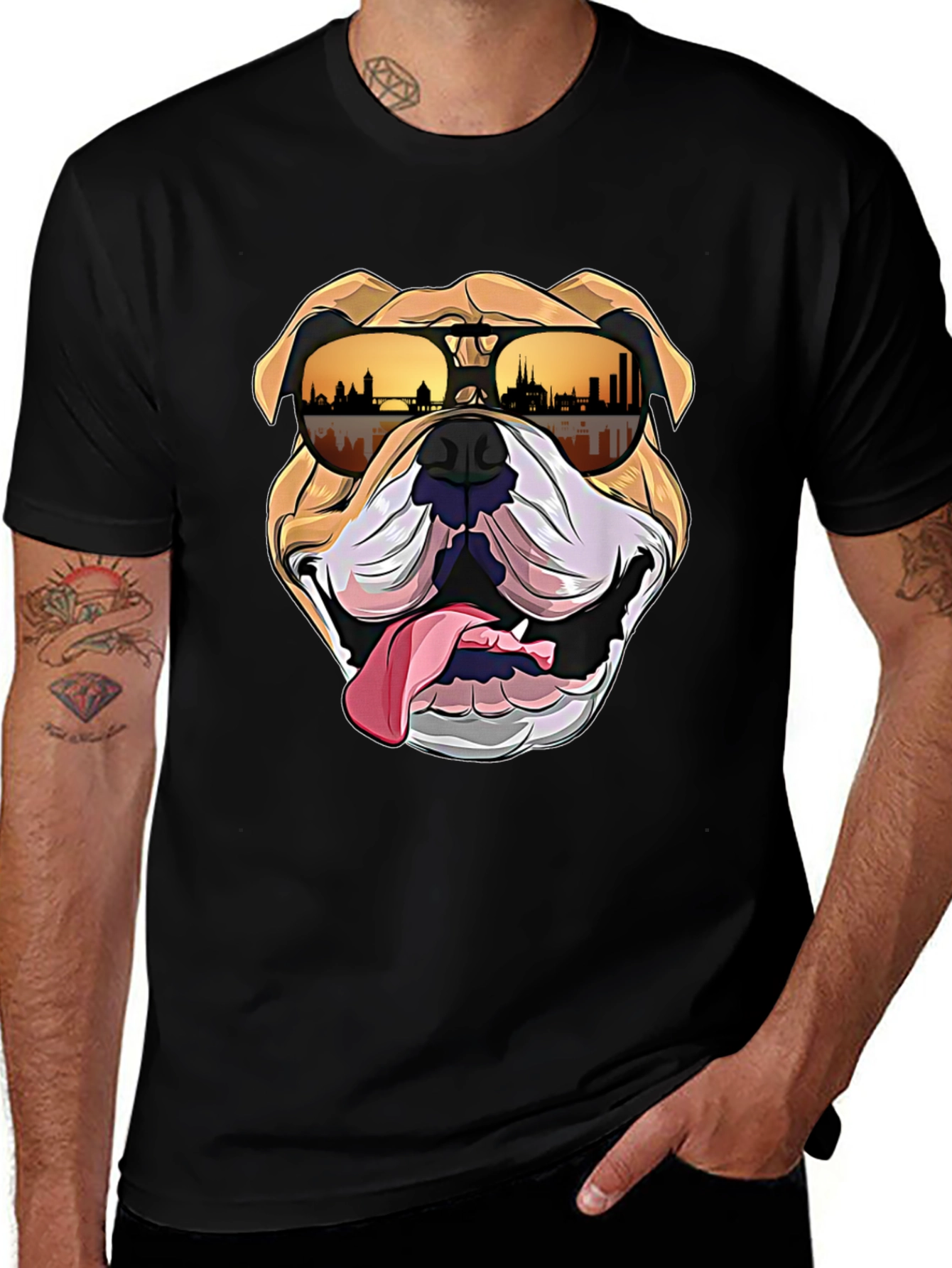 Cool Bulldog Graphic Tee