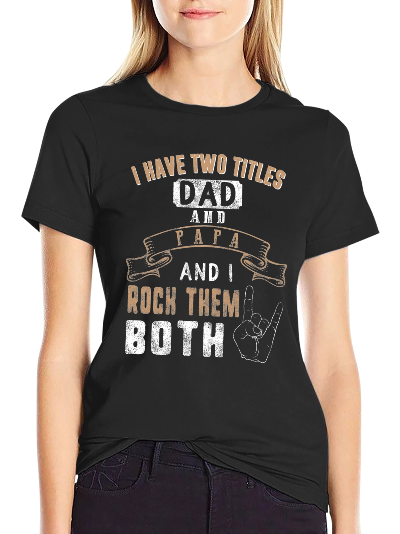 Dad & Papa Rock T-Shirt - Fathers Day Gift