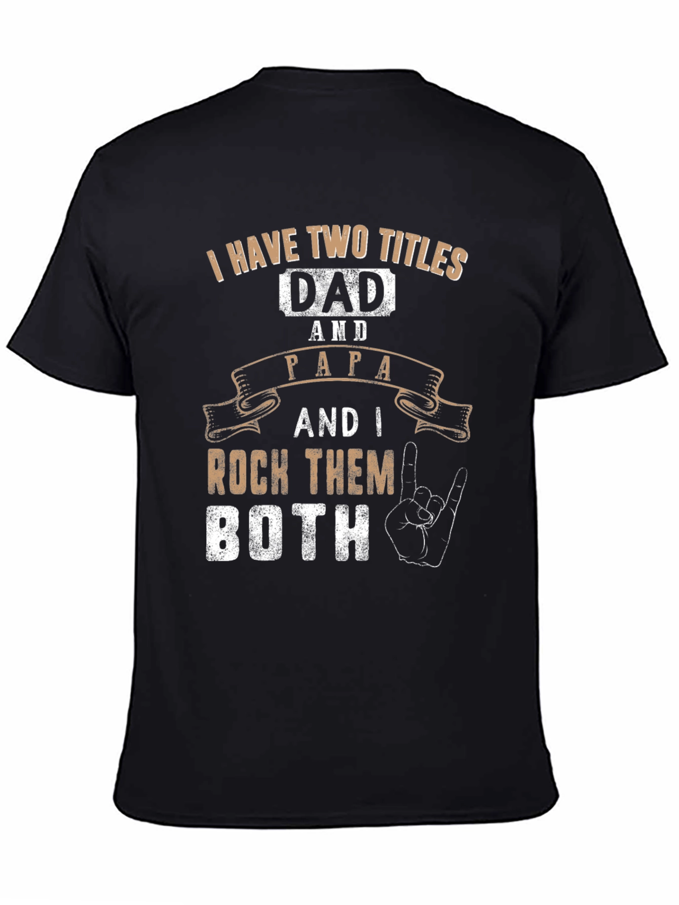 Dad & Papa Rock T-Shirt - Fathers Day Gift