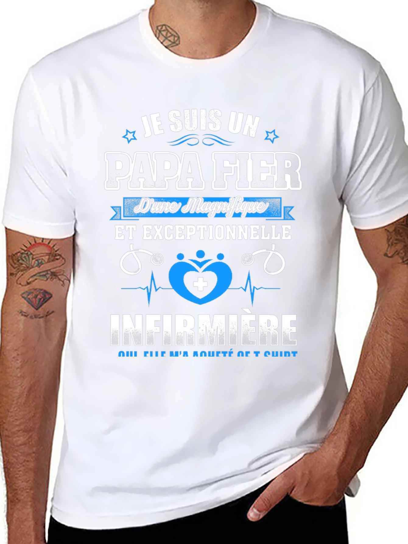 Proud Papa Fier Nurse T-Shirt