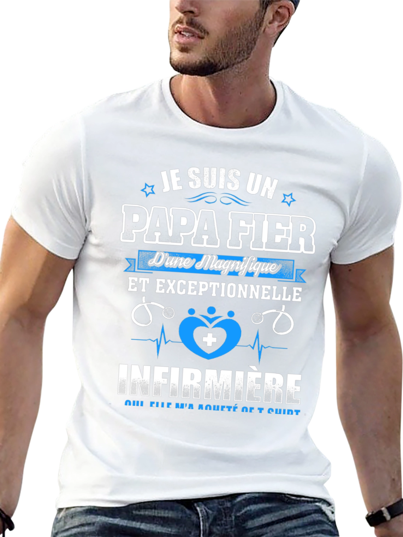 Proud Papa Fier Nurse T-Shirt