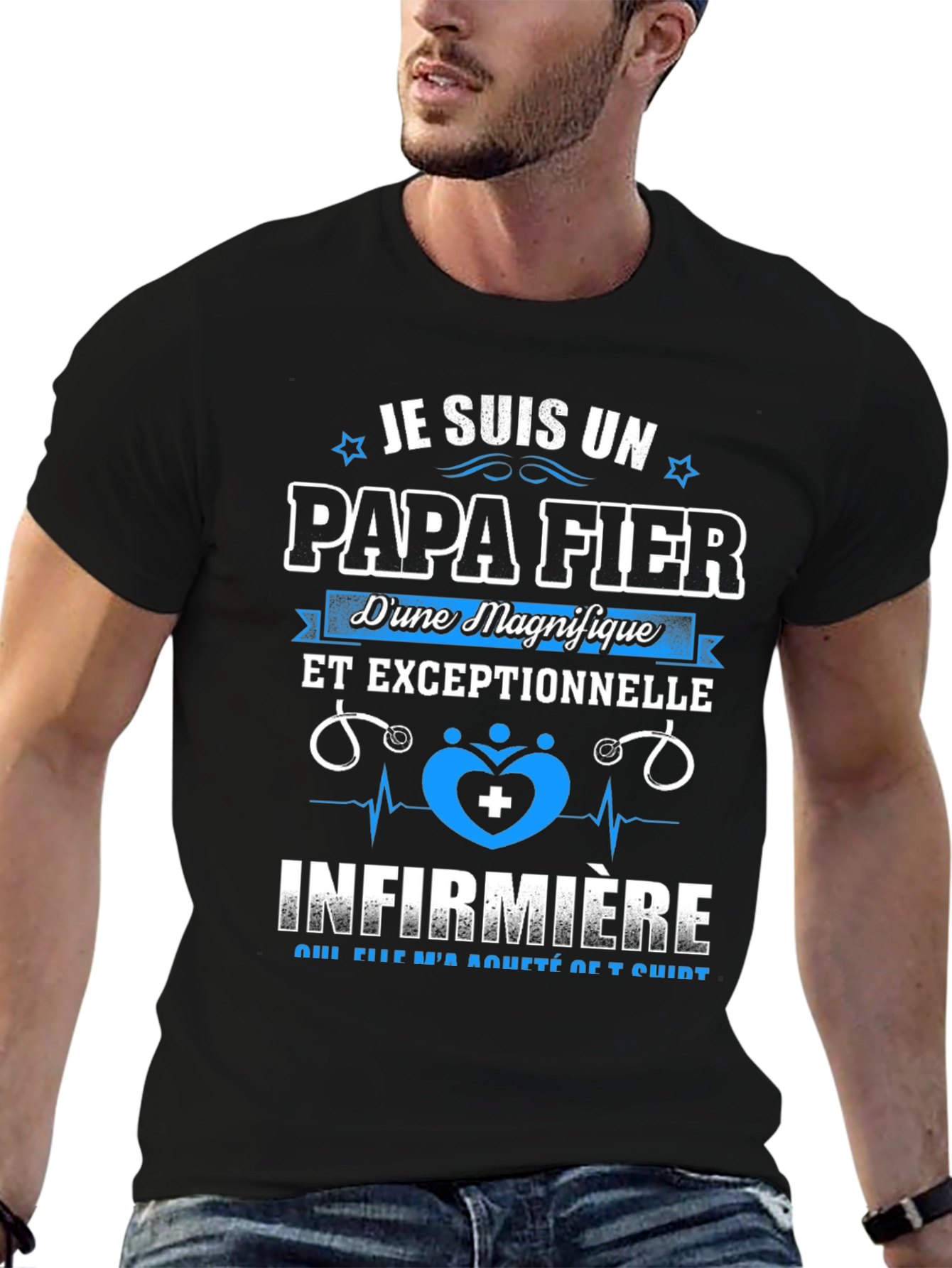 Proud Papa Fier Nurse T-Shirt