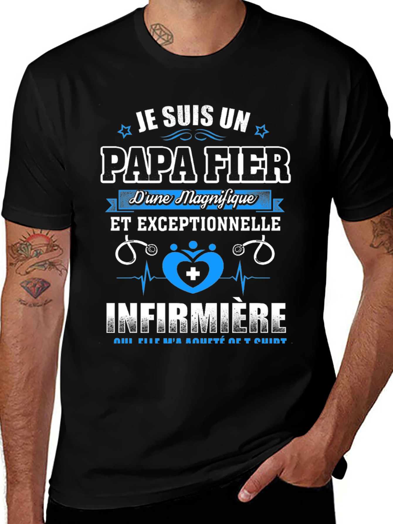 Proud Papa Fier Nurse T-Shirt