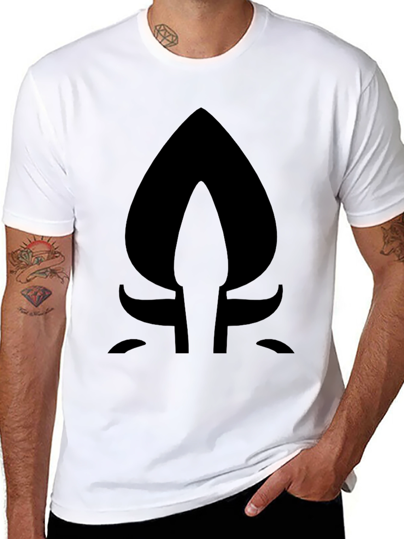 Modern Spade Graphic Black T-Shirt