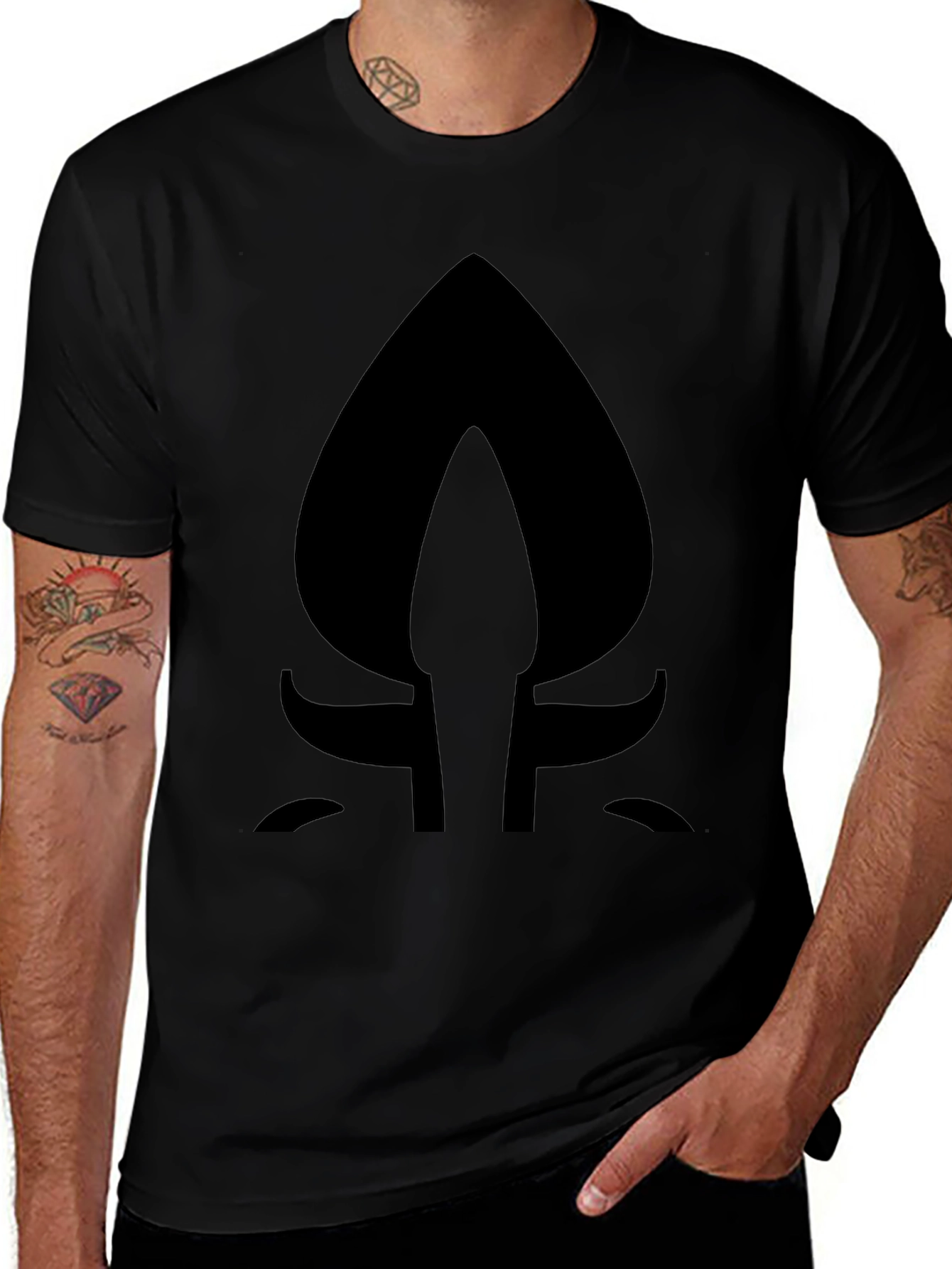 Modern Spade Graphic Black T-Shirt