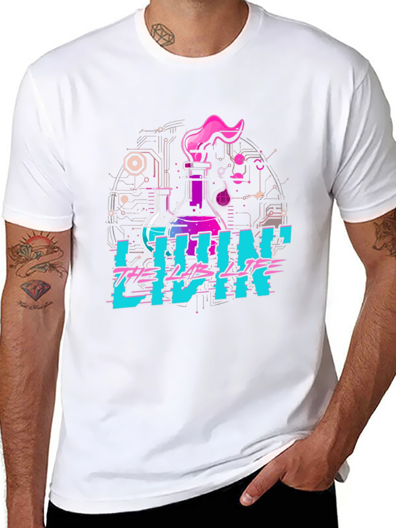 Livin the Lab Life Graphic Tee - Science T-Shirt