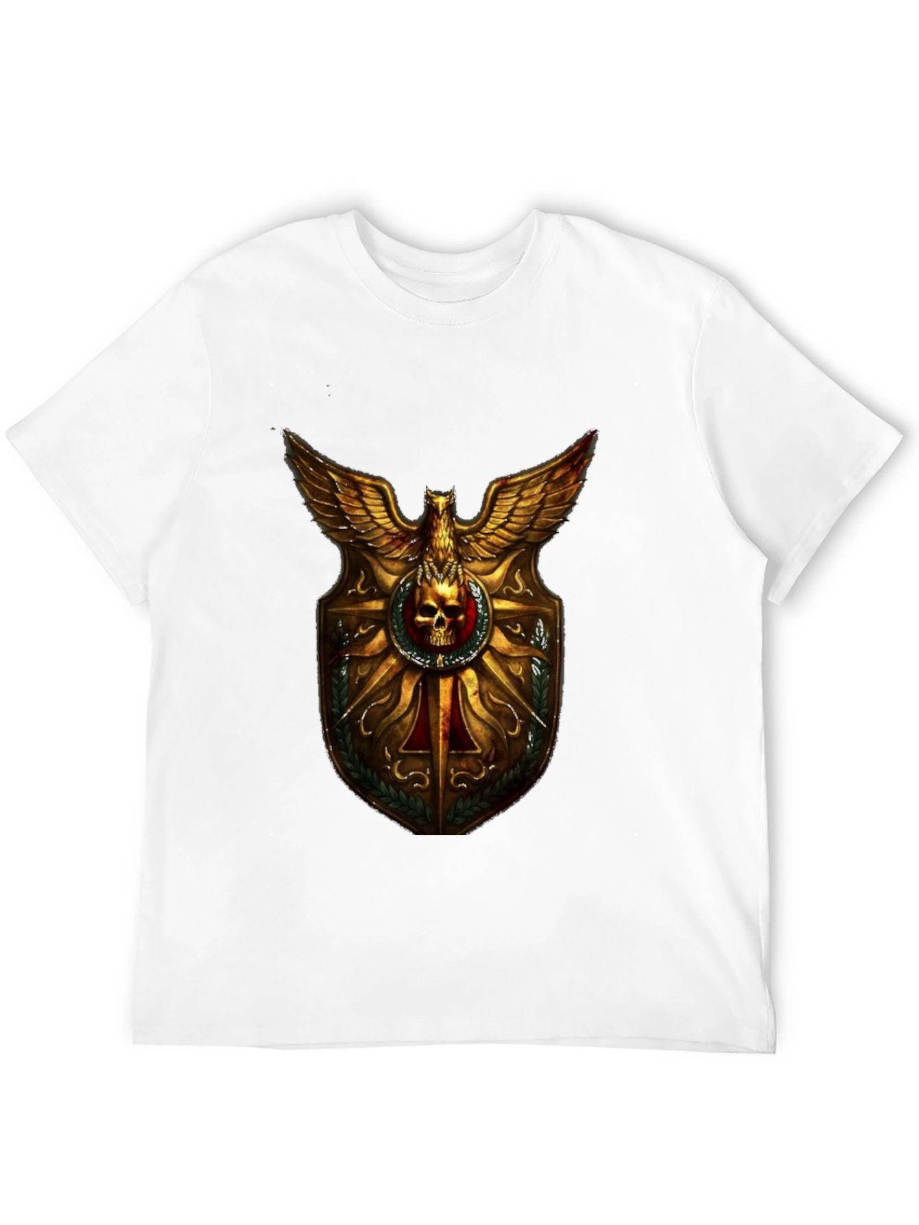Skull & Eagle Crest Graphic T-Shirt