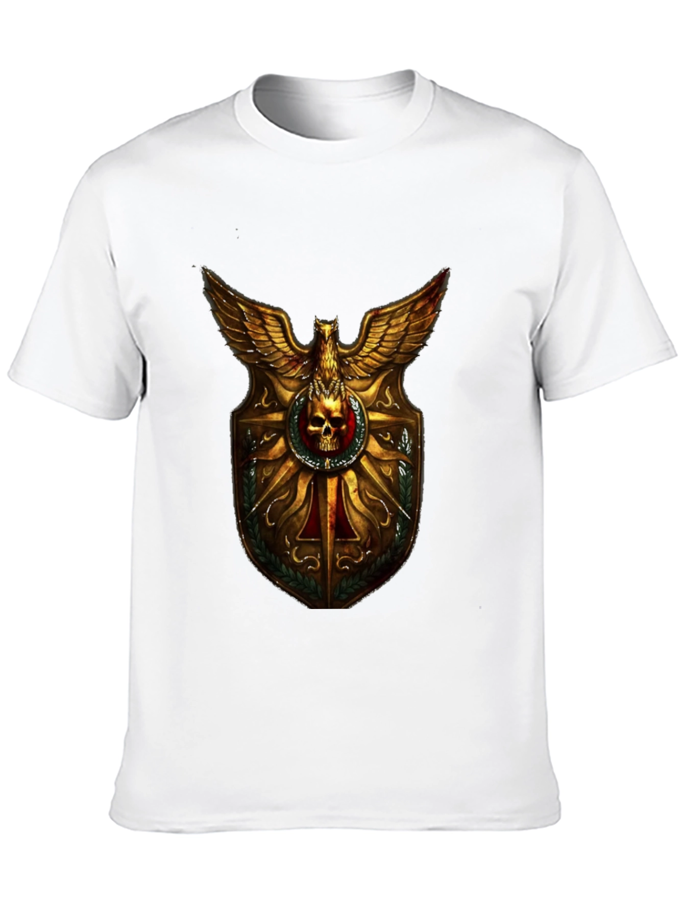 Skull & Eagle Crest Graphic T-Shirt