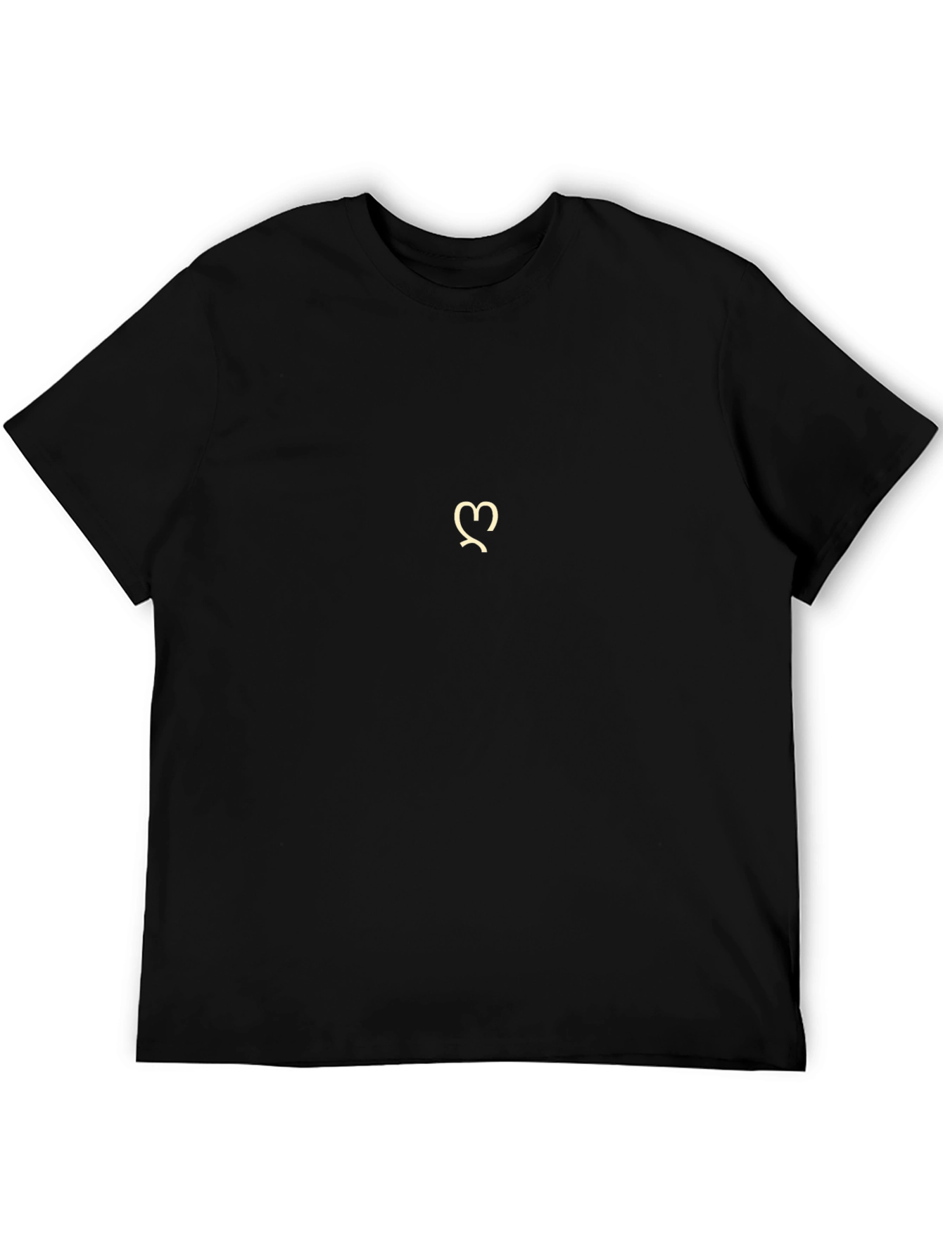 Minimalist Black T-Shirt with Abstract Design