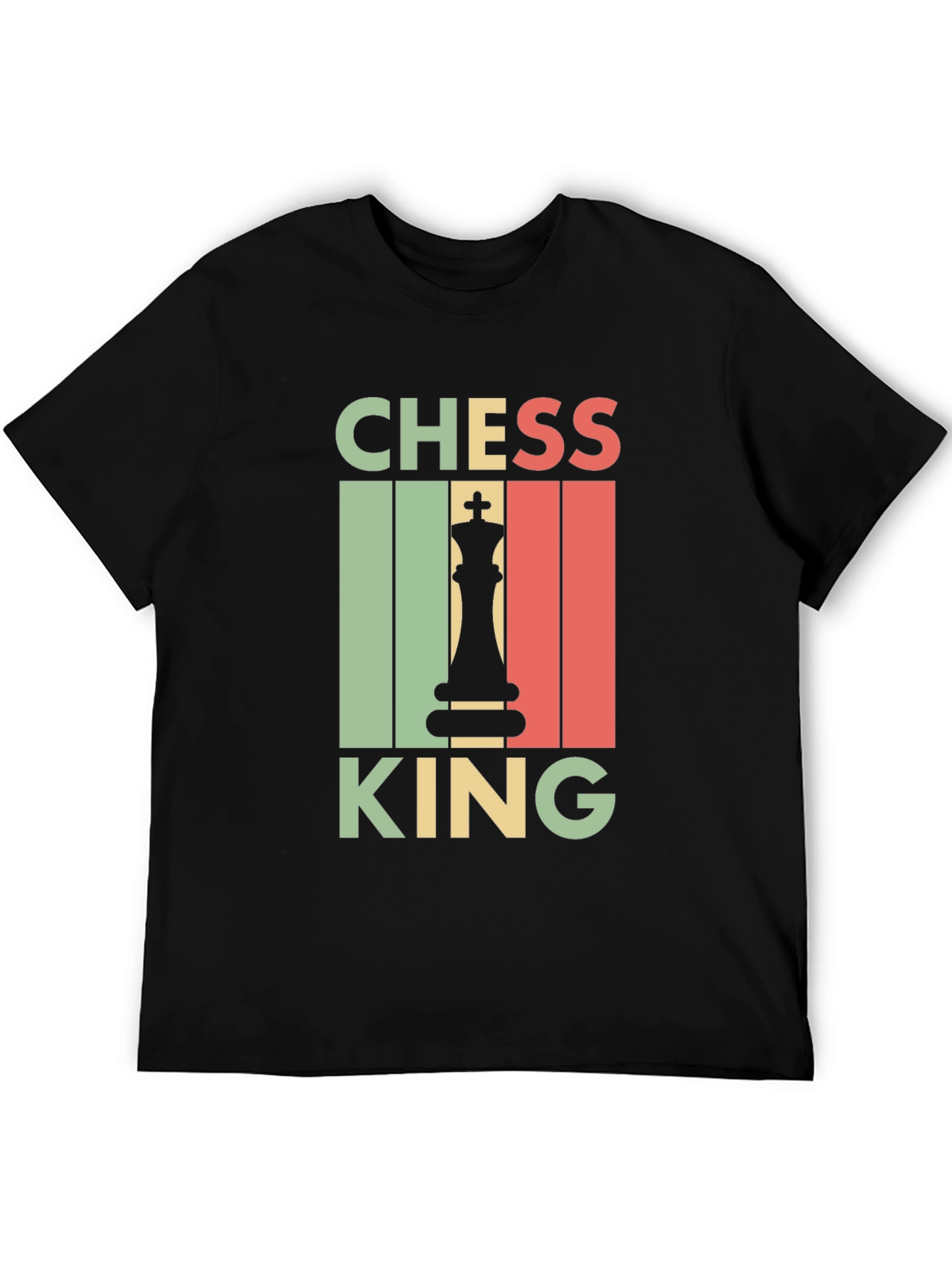 Chess King Graphic T-Shirt - Retro Style Mens Tee